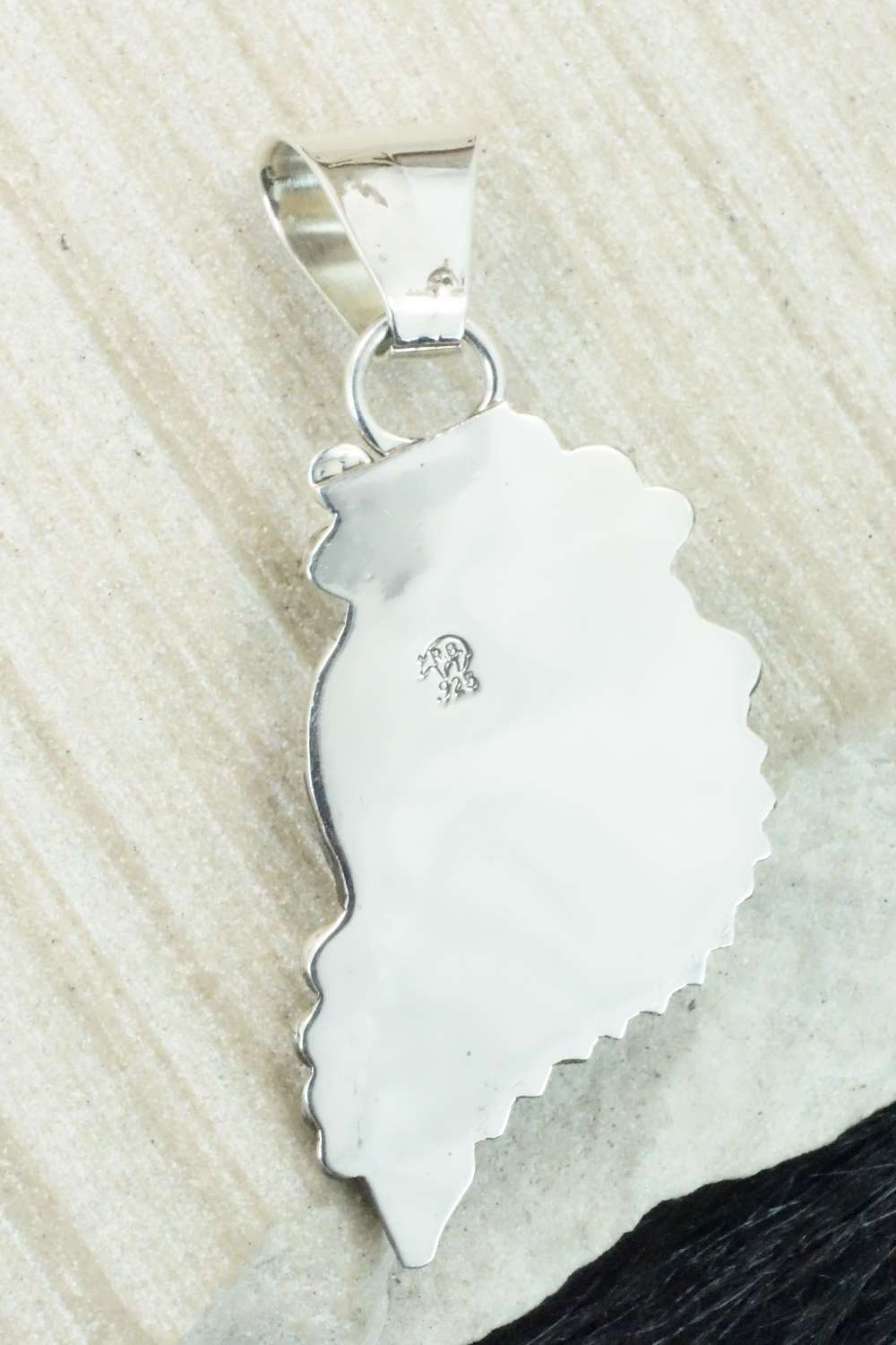 Turquoise & Sterling Silver Pendant - Navajo