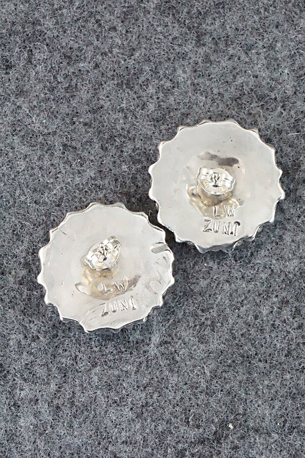 Turquoise & Sterling Silver Earrings - Lorencita Walela
