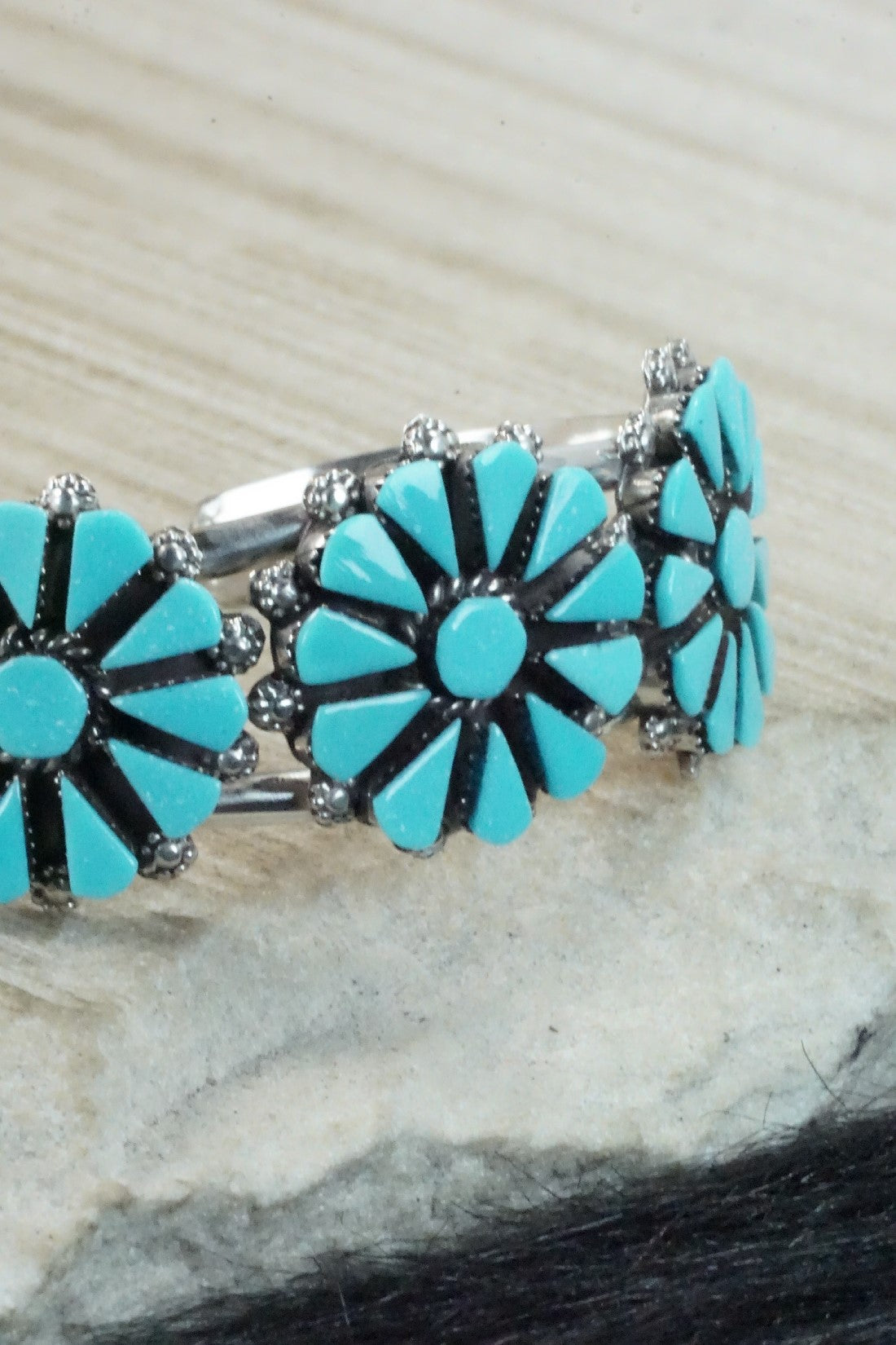 Turquoise & Sterling Silver Bracelet - Merlinda Chavez