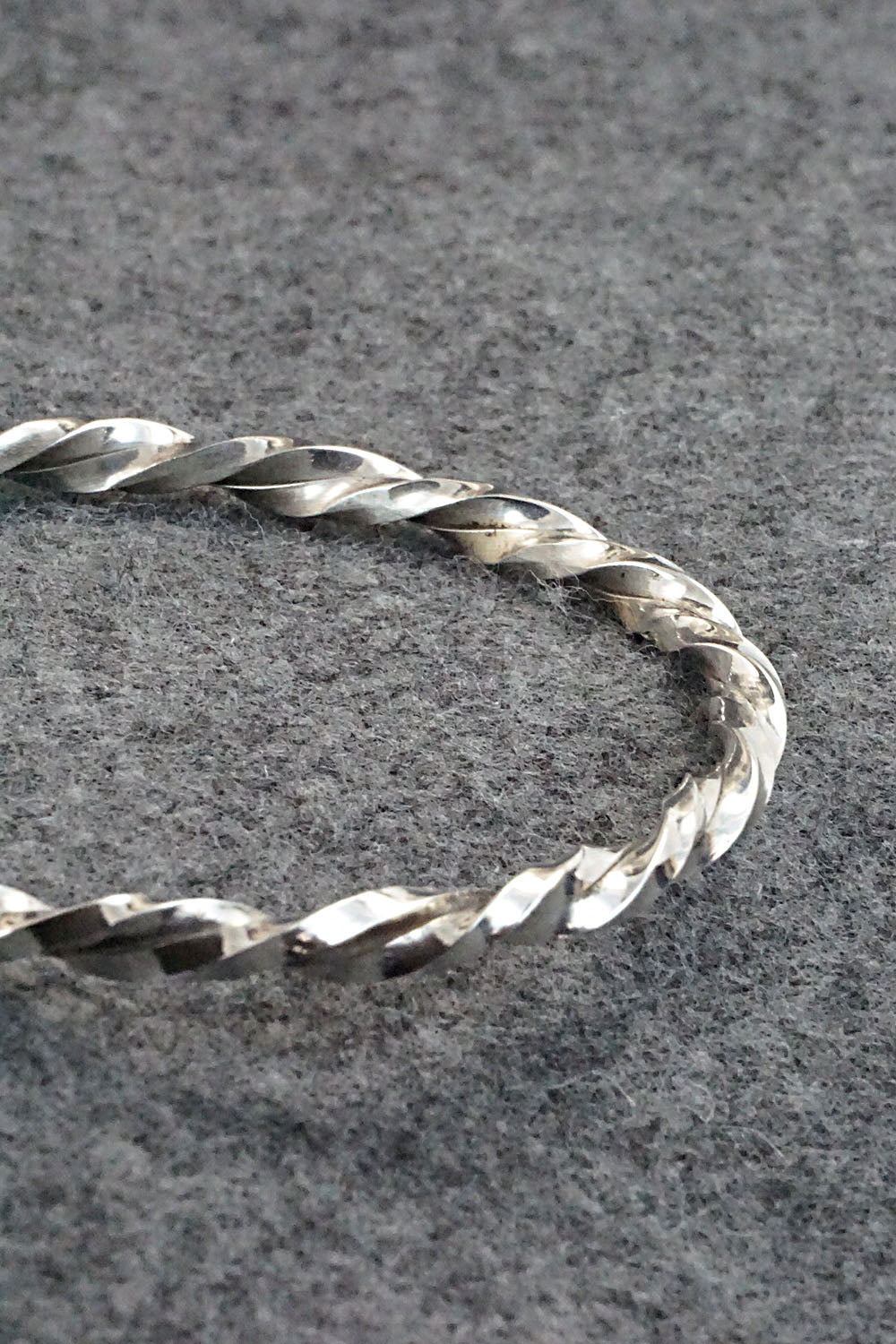 Sterling Silver Bangle Bracelet - Elaine Tahe