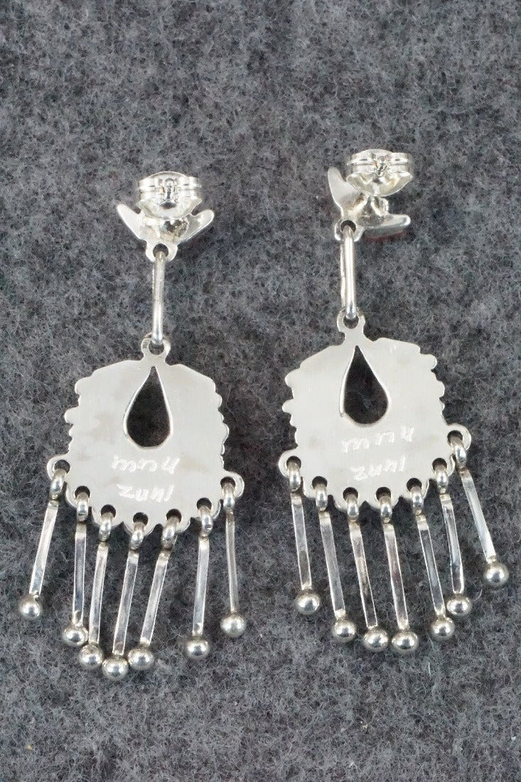 Coral & Sterling Silver Earrings - Mildred Ukestine
