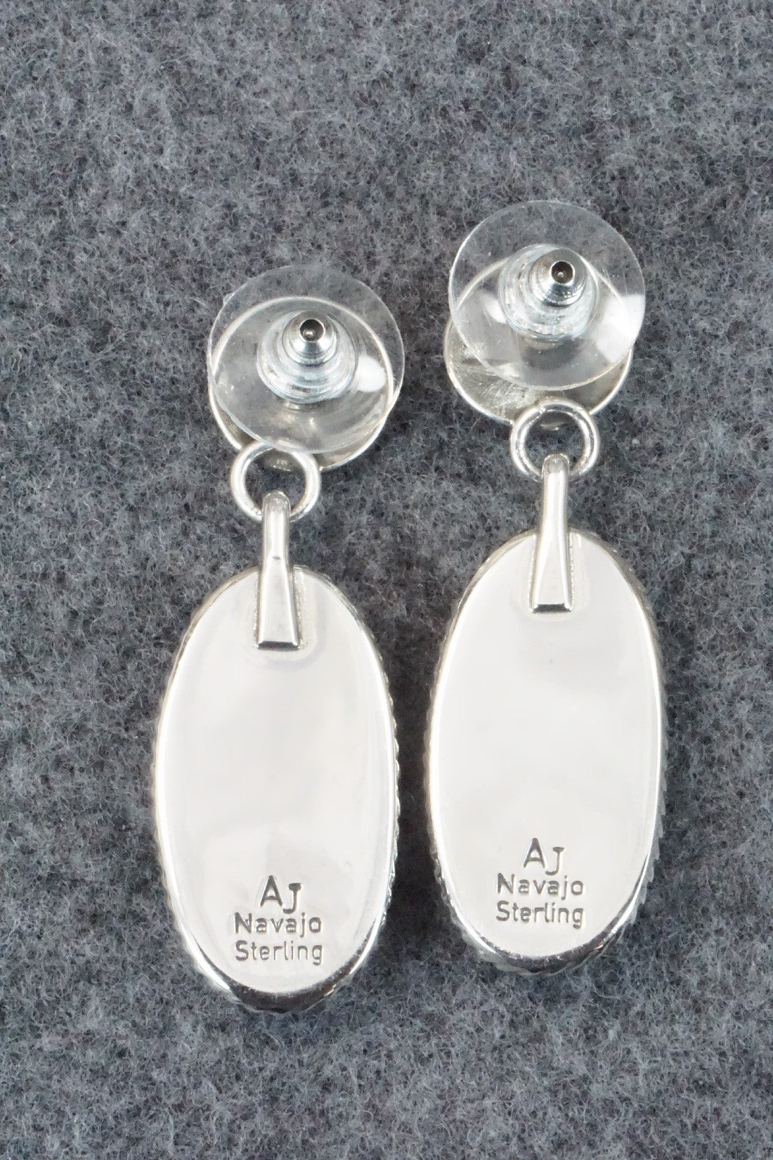 Wild Horse & Sterling Silver Earrings - Alvin Joe