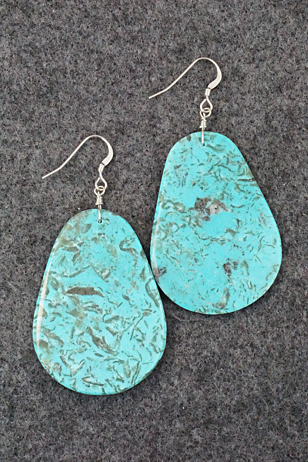 Turquoise & Sterling Silver Earrings - Lupe Lovato