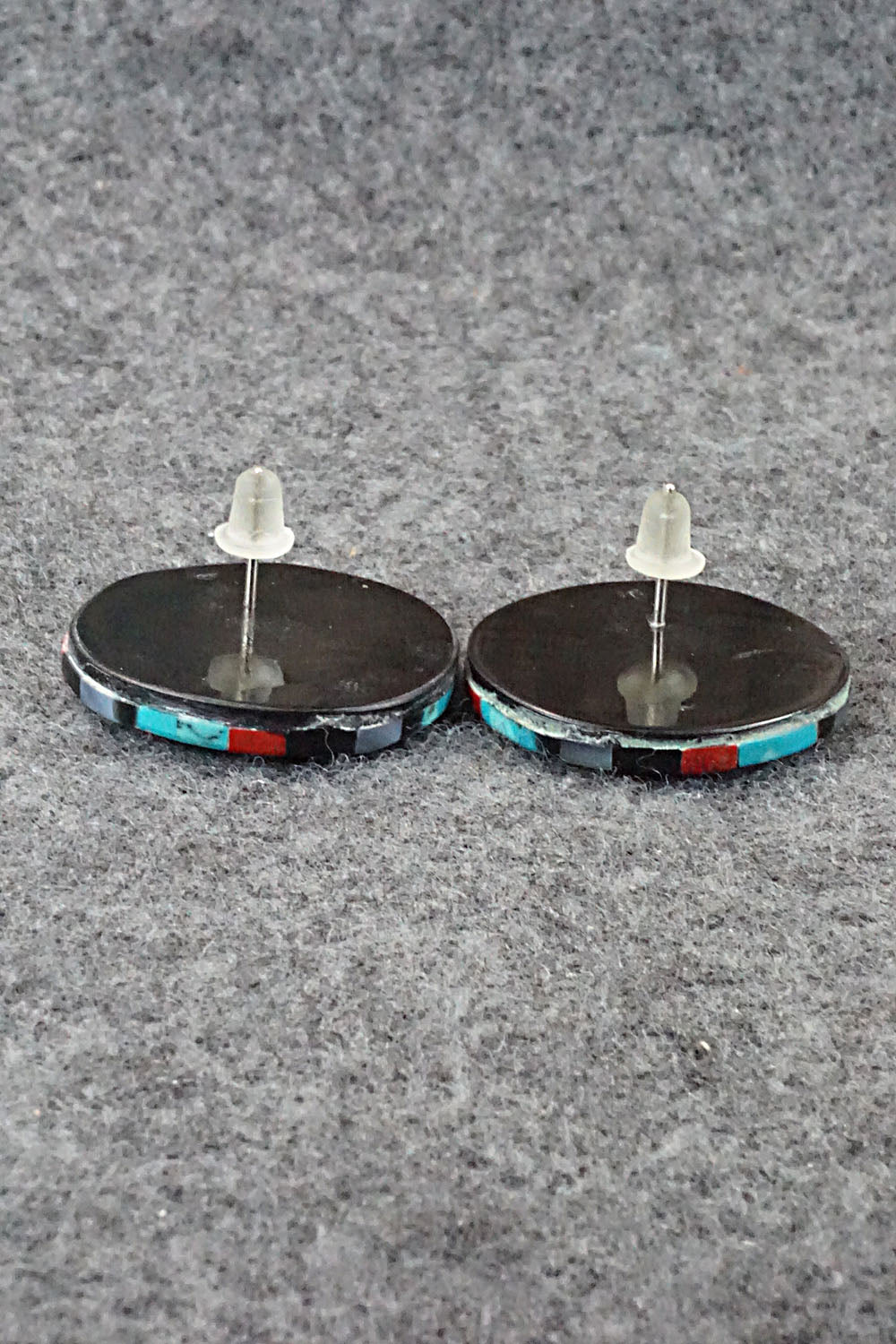 Multi Stone Inlay & Sterling Silver Earrings - Chaslyn Crespin