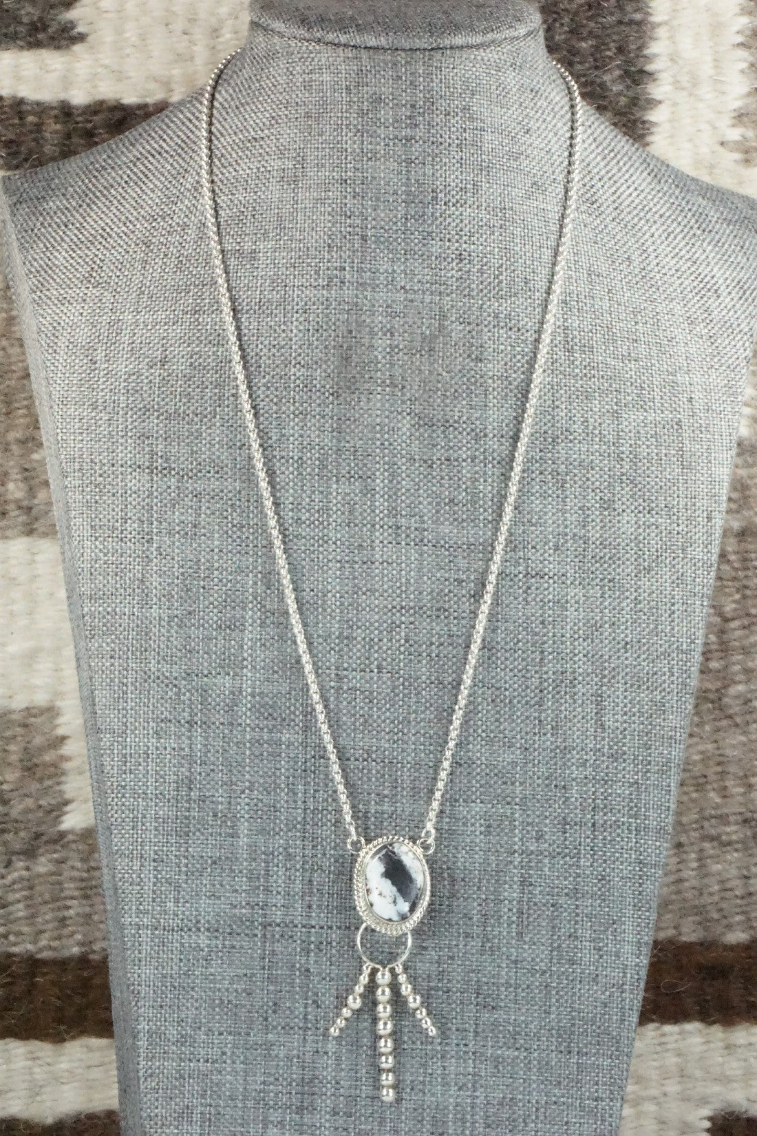 White Buffalo & Sterling Silver Necklace - Angie Platero