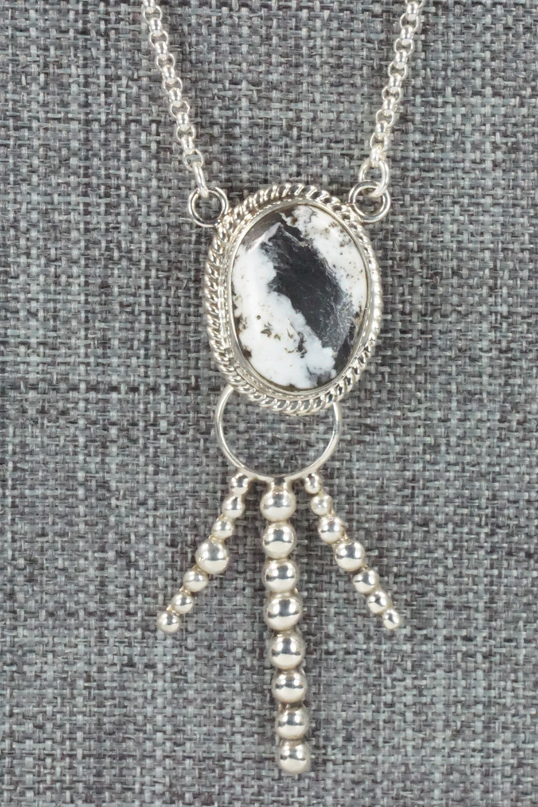 White Buffalo & Sterling Silver Necklace - Angie Platero