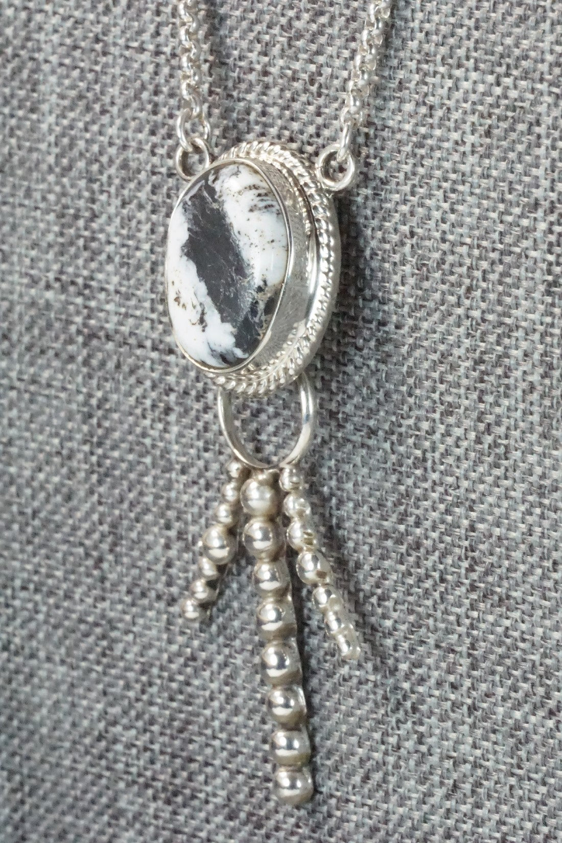 White Buffalo & Sterling Silver Necklace - Angie Platero