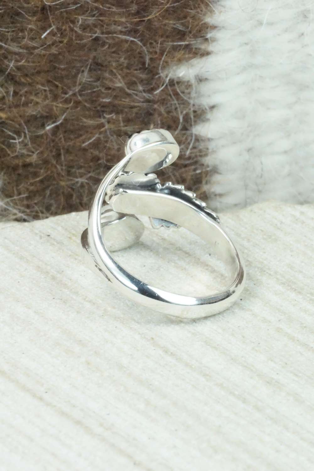 Onyx and Sterling Silver Ring - Roger Pino - Size 6.5