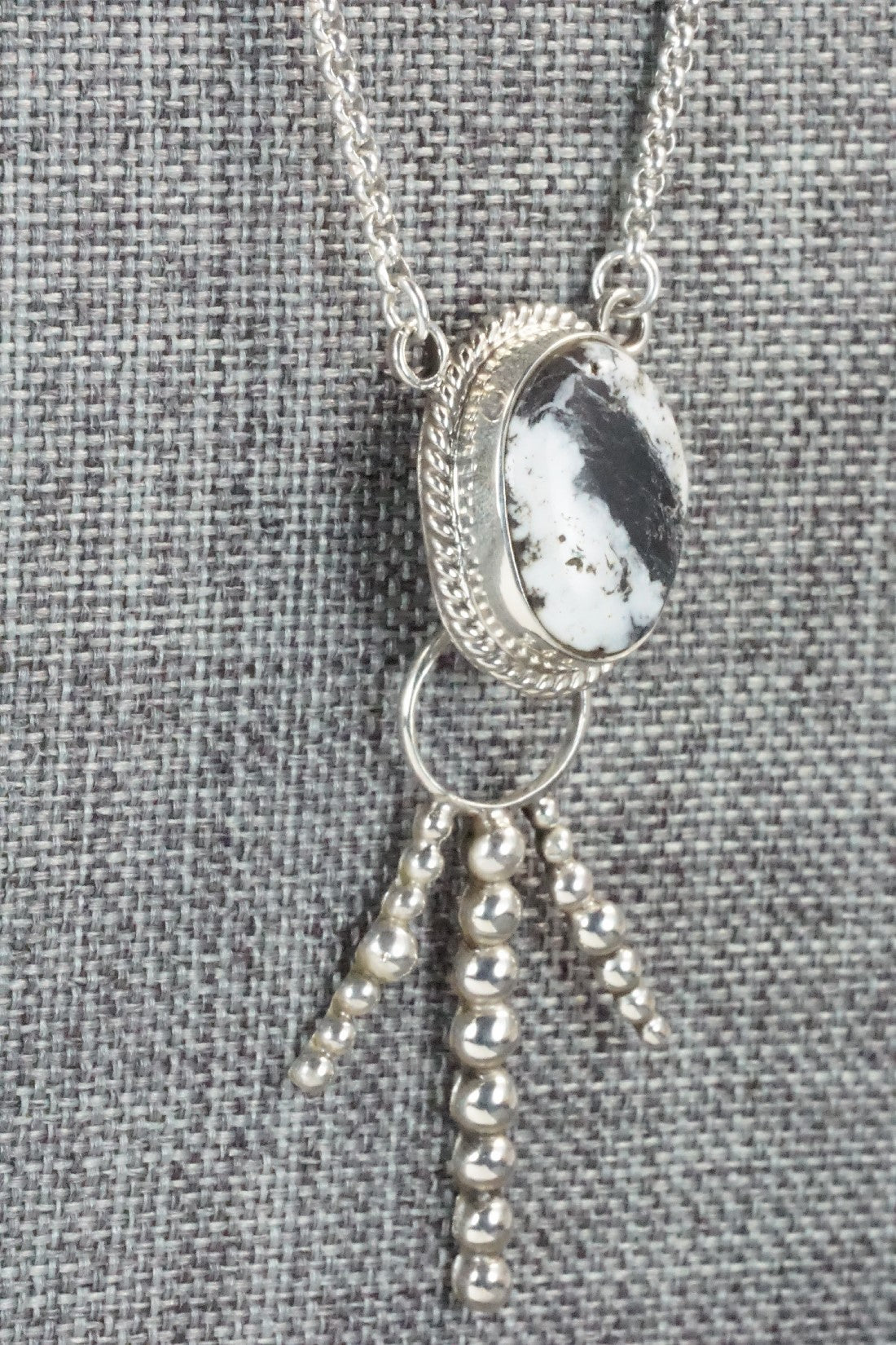 White Buffalo & Sterling Silver Necklace - Angie Platero