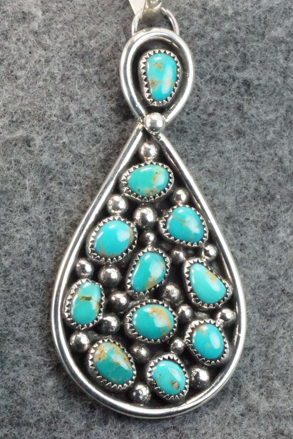 Turquoise & Sterling Silver Pendant - Priscilla Reeder