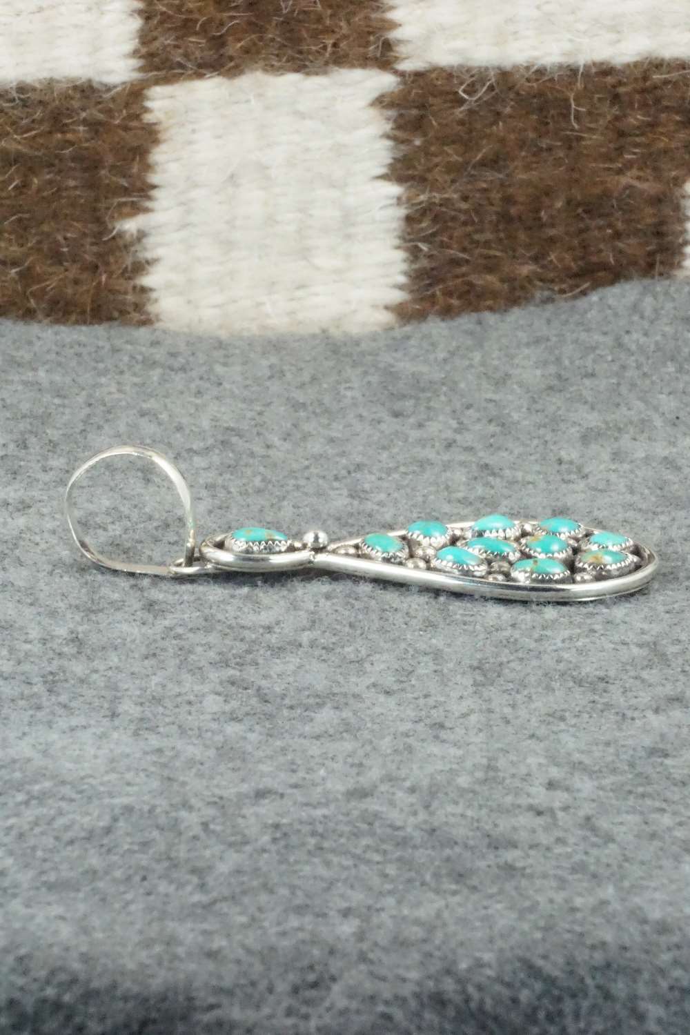 Turquoise & Sterling Silver Pendant - Priscilla Reeder