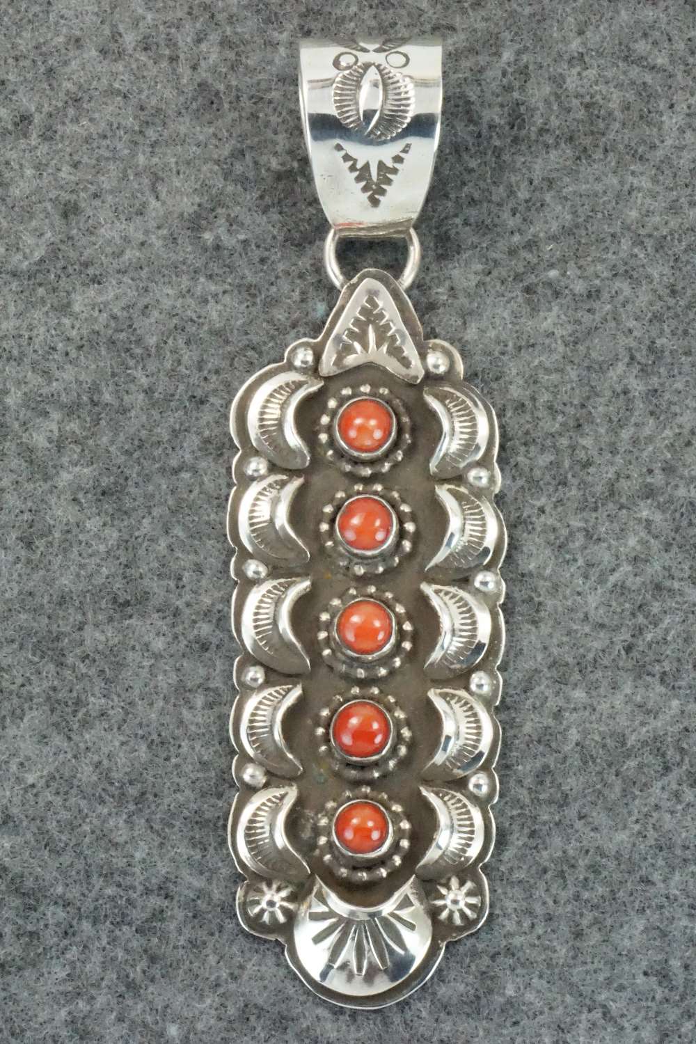 Coral & Sterling Silver Pendant - James Lee Jr.