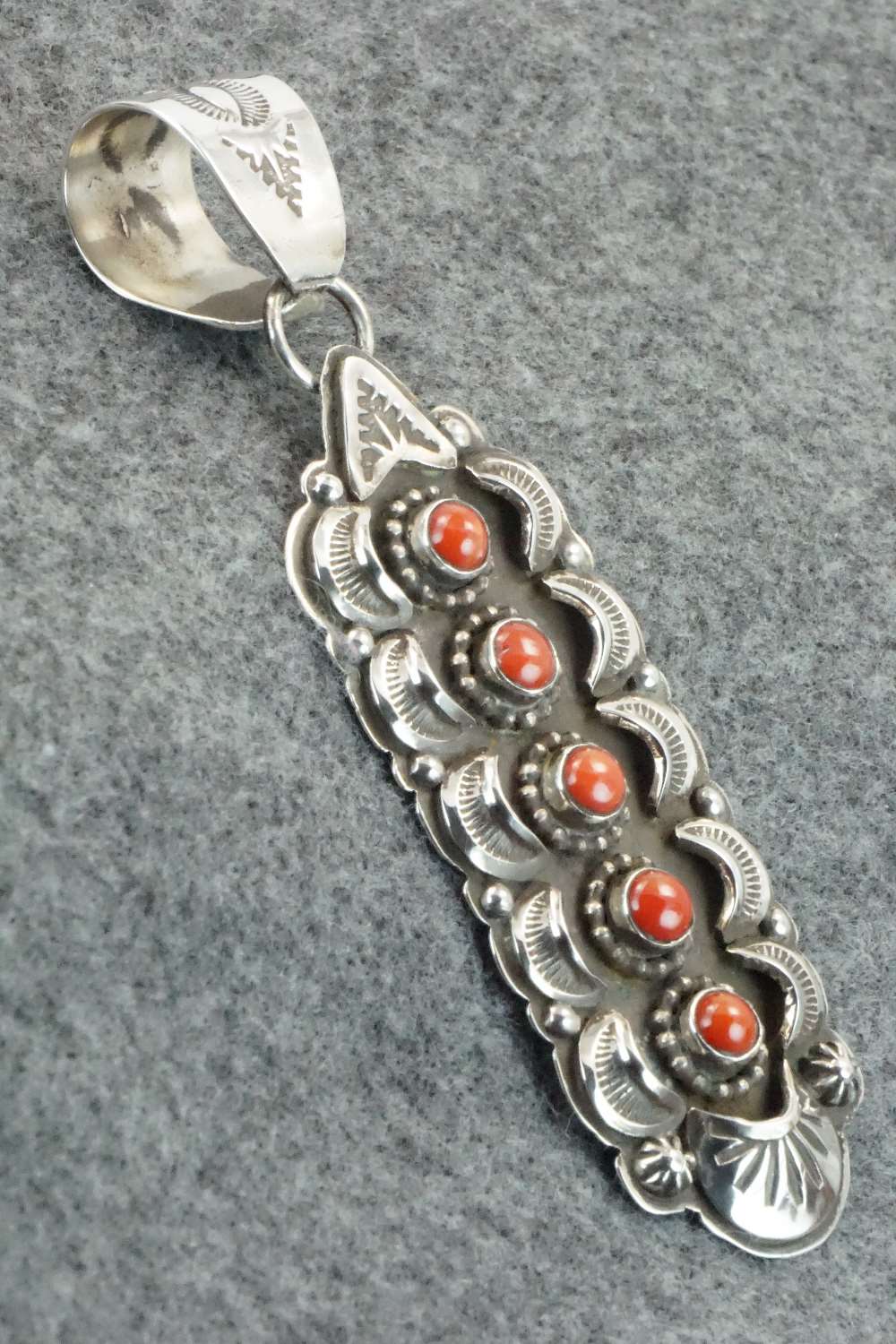 Coral & Sterling Silver Pendant - James Lee Jr.