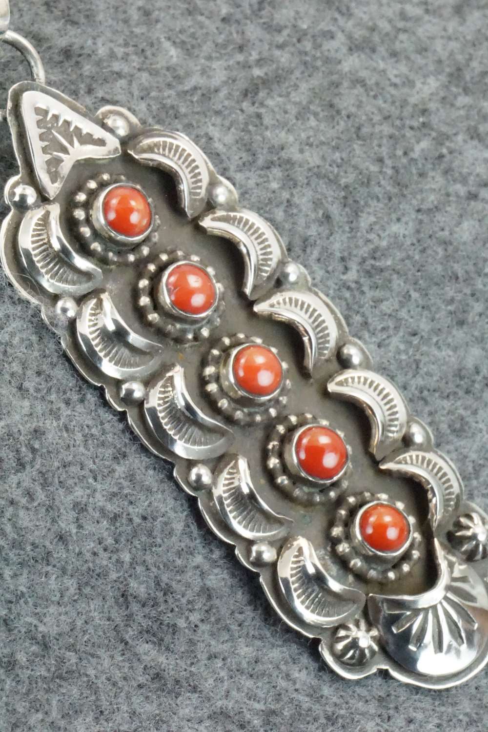 Coral & Sterling Silver Pendant - James Lee Jr.