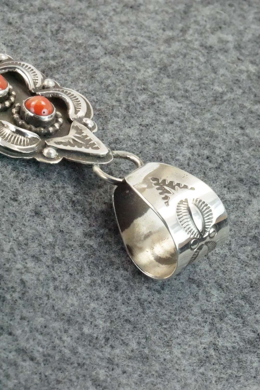 Coral & Sterling Silver Pendant - James Lee Jr.