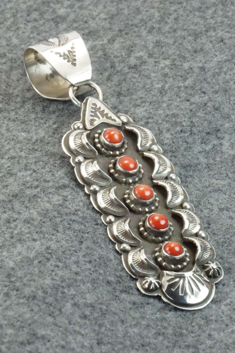 Coral & Sterling Silver Pendant - James Lee Jr.