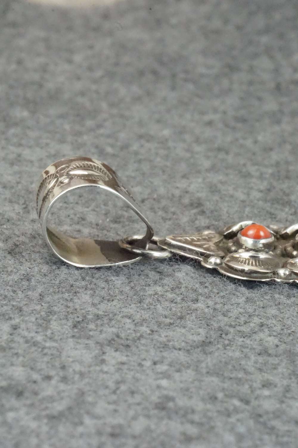 Coral & Sterling Silver Pendant - James Lee Jr.