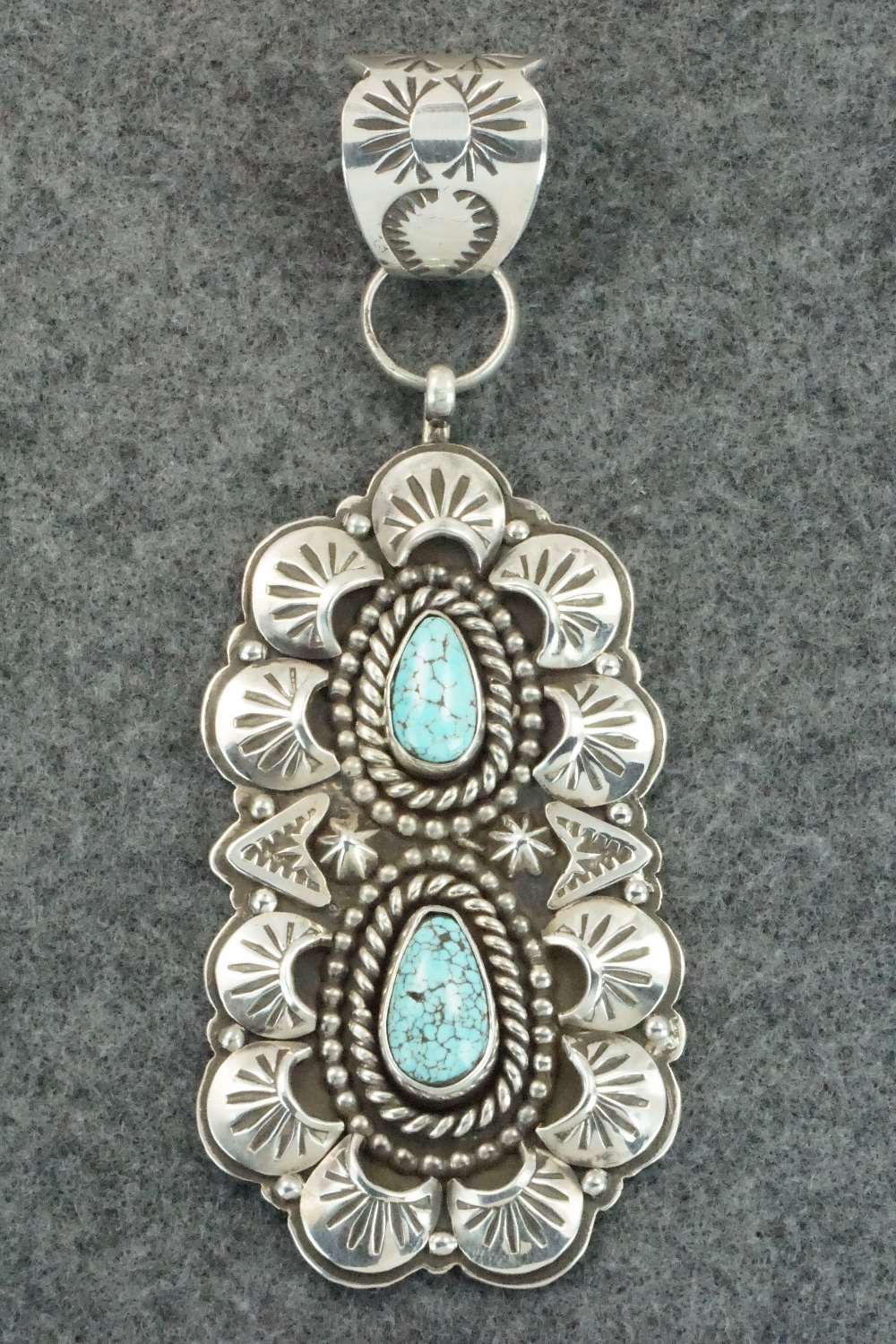 Turquoise & Sterling Silver Pendant - James Lee Jr