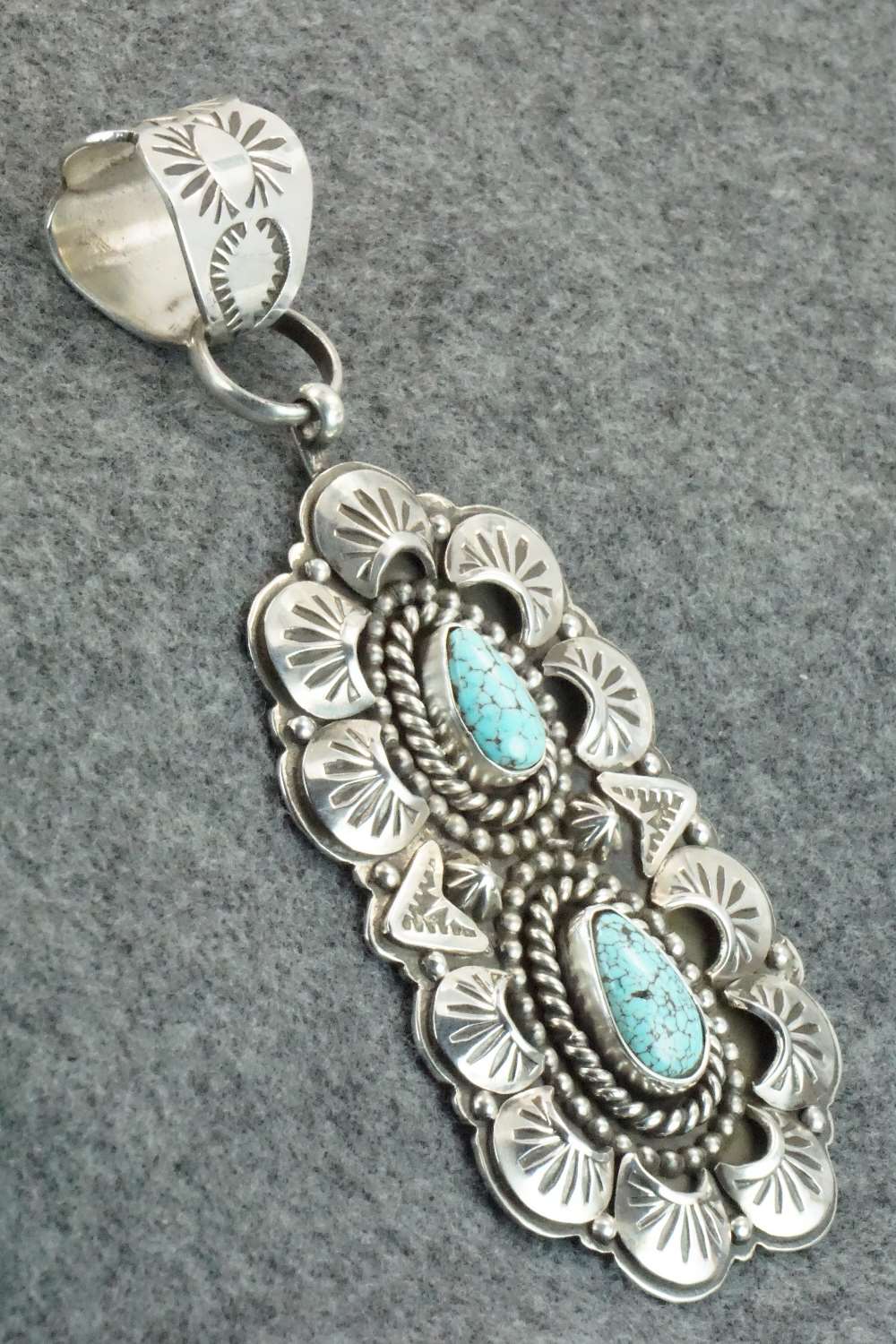 Turquoise & Sterling Silver Pendant - James Lee Jr