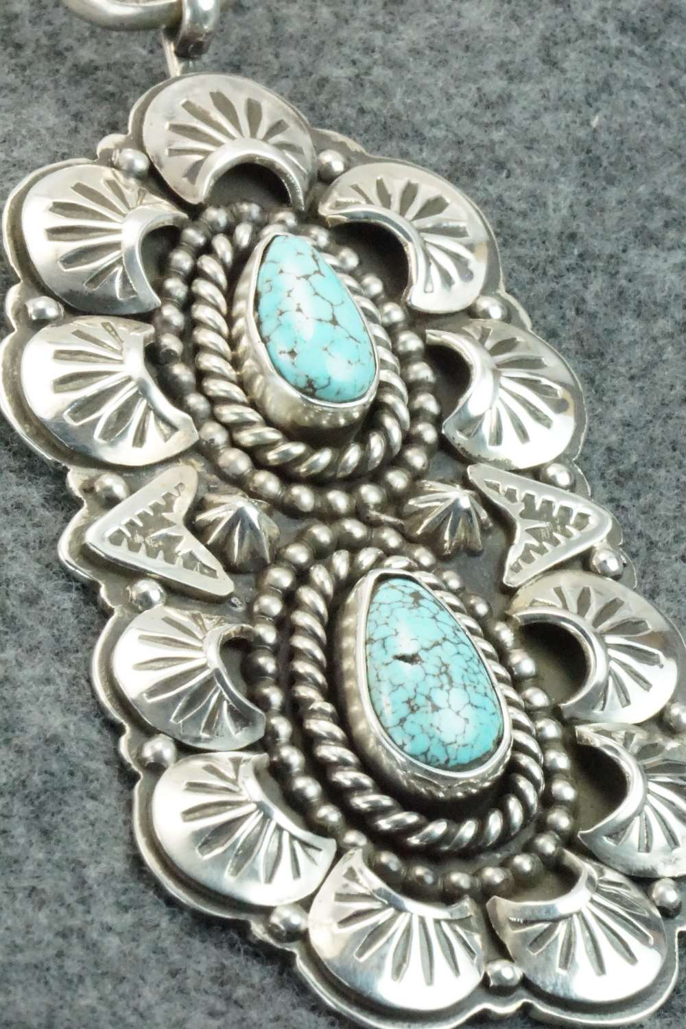 Turquoise & Sterling Silver Pendant - James Lee Jr