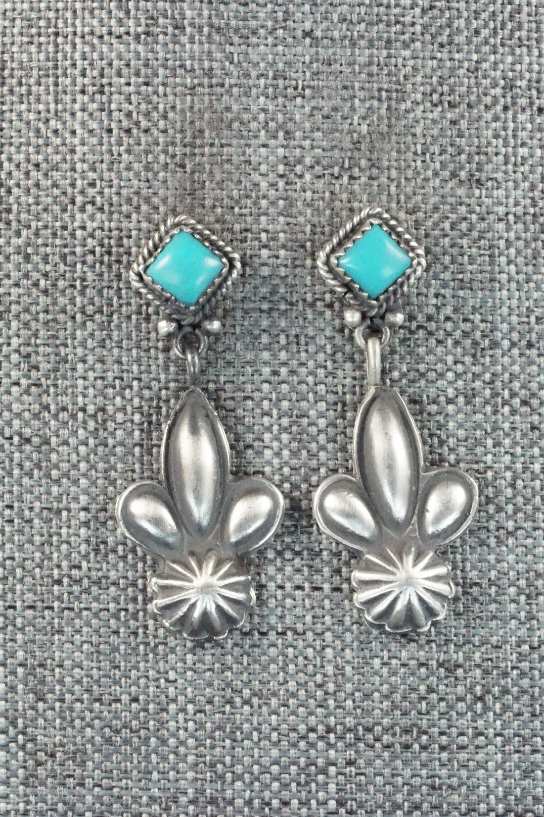 Turquoise & Sterling Silver Earrings - Verley Betone