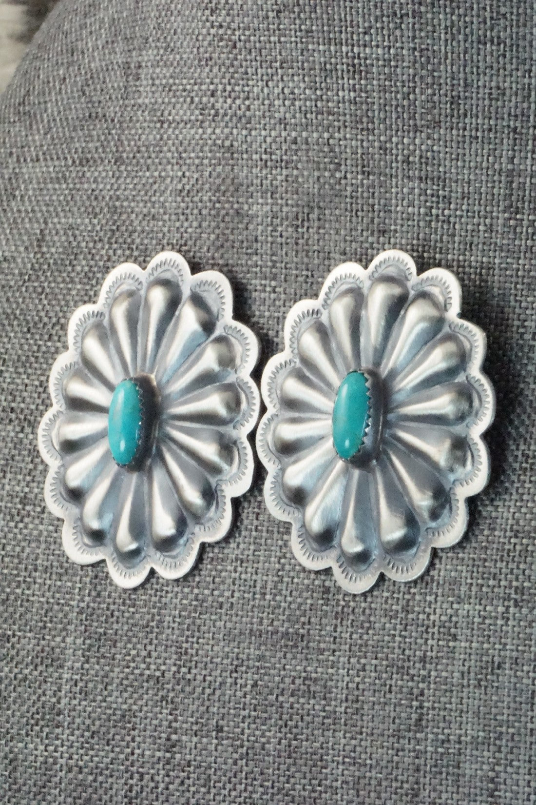 Turquoise & Sterling Silver Earrings - Dale Morgan