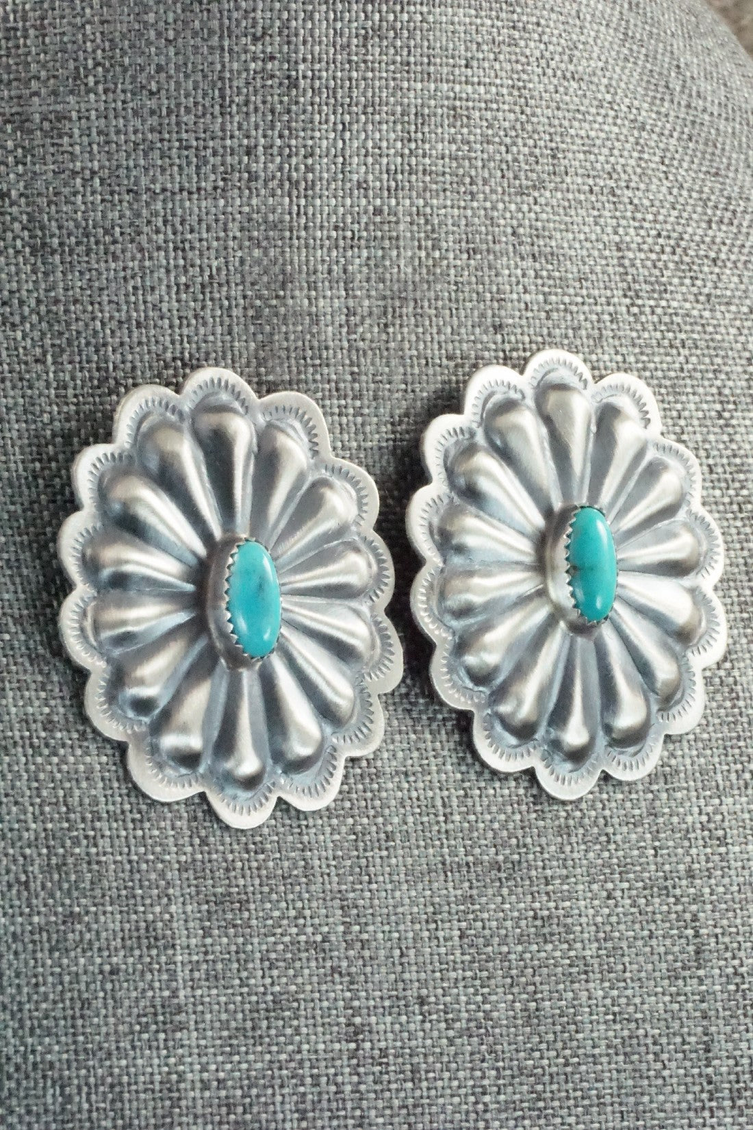 Turquoise & Sterling Silver Earrings - Dale Morgan