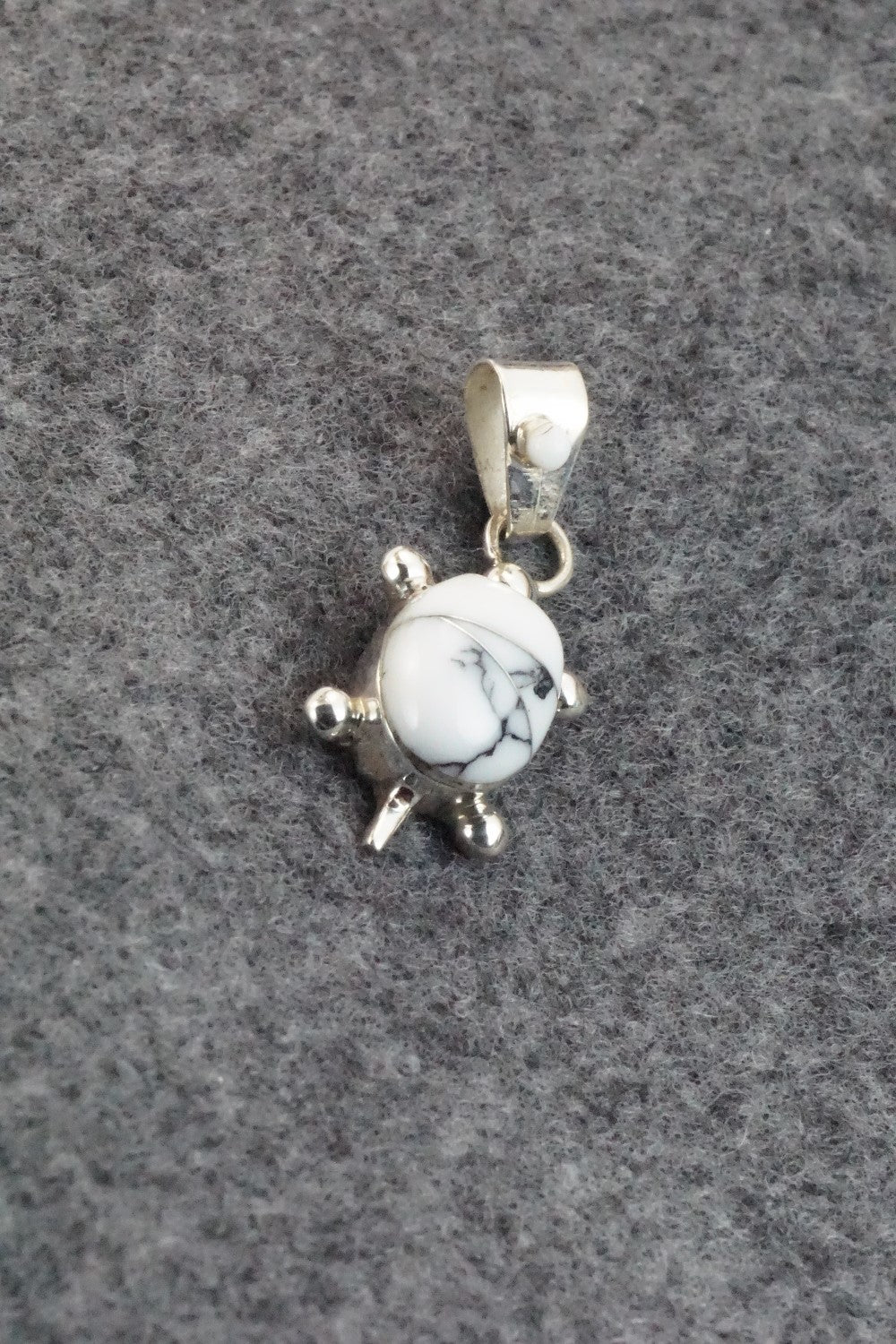 Howlite & Sterling Silver Inlay Pendant - Bryan Sandoval