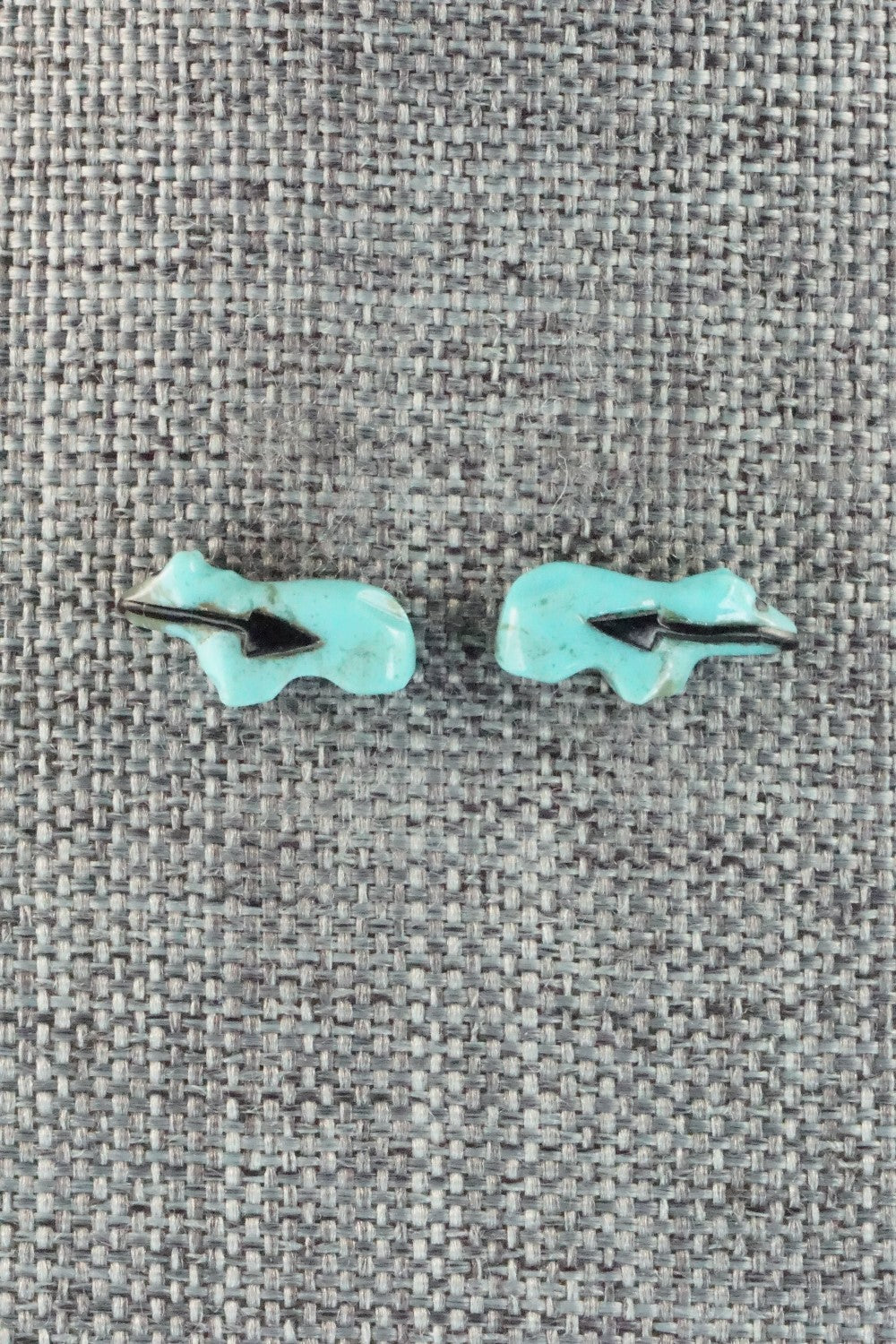 Turquoise & Sterling Silver Earrings - Pansy Natachu
