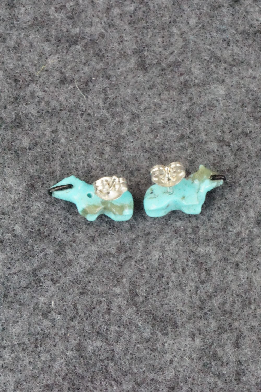 Turquoise & Sterling Silver Earrings - Pansy Natachu