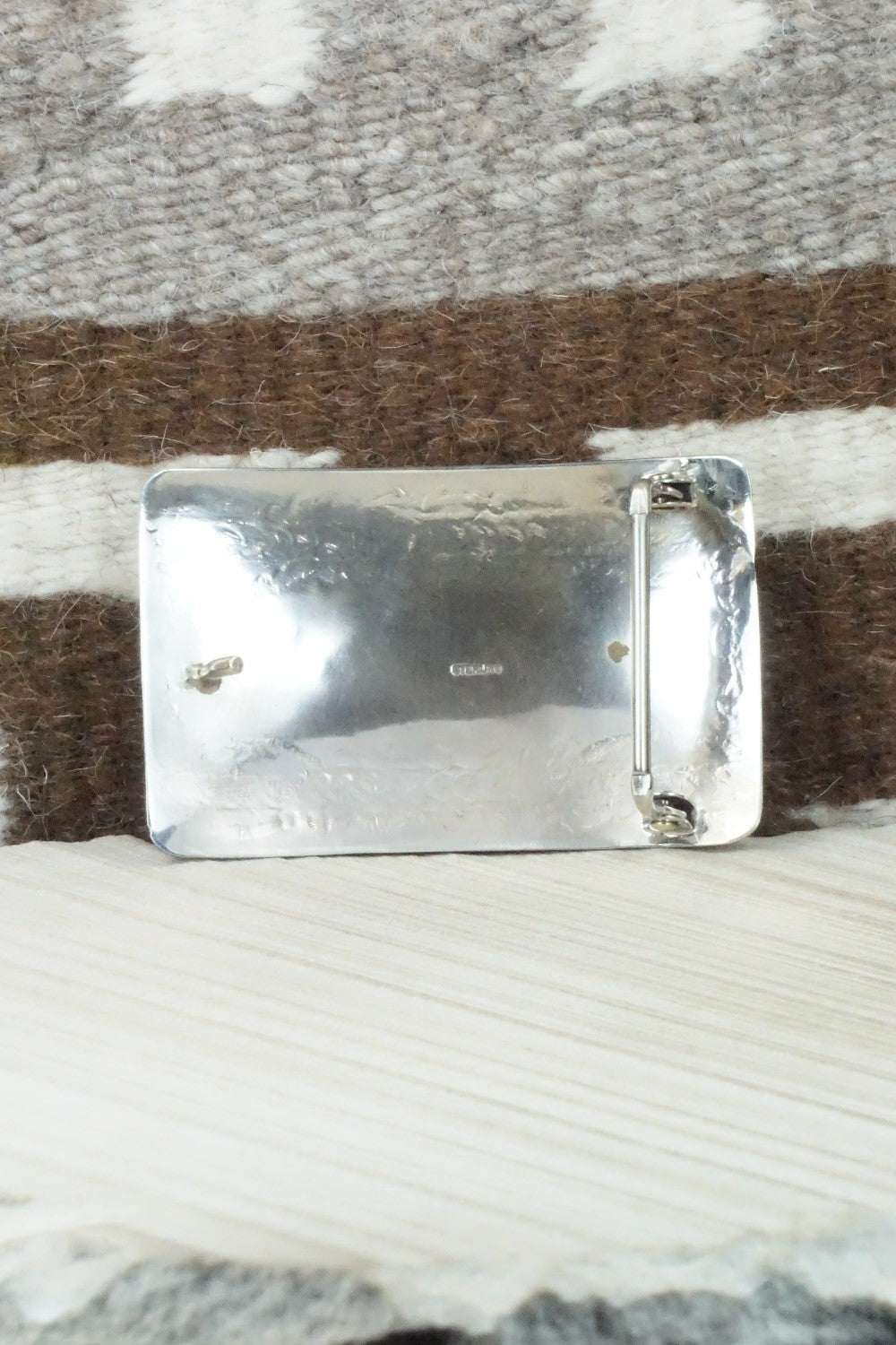 Onyx and Sterling Silver Belt Buckle - Wilbur Myers