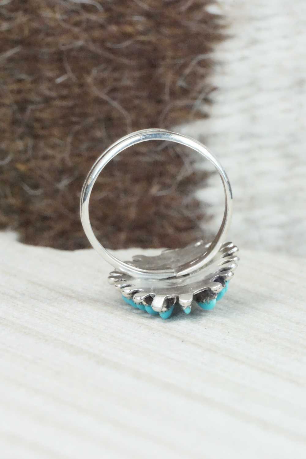 Turquoise & Sterling Silver Ring - Connie Wyaco - Size 6.5