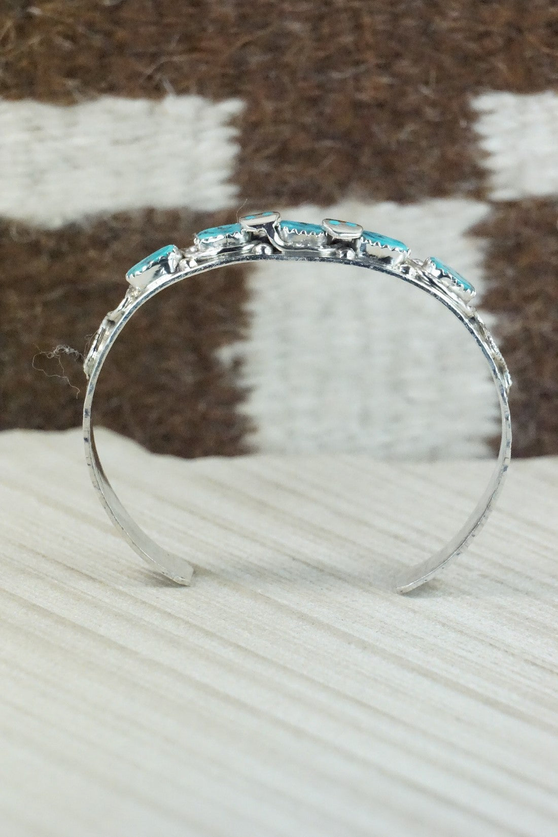 Turquoise & Sterling Silver Bracelet - Joy Calavaza