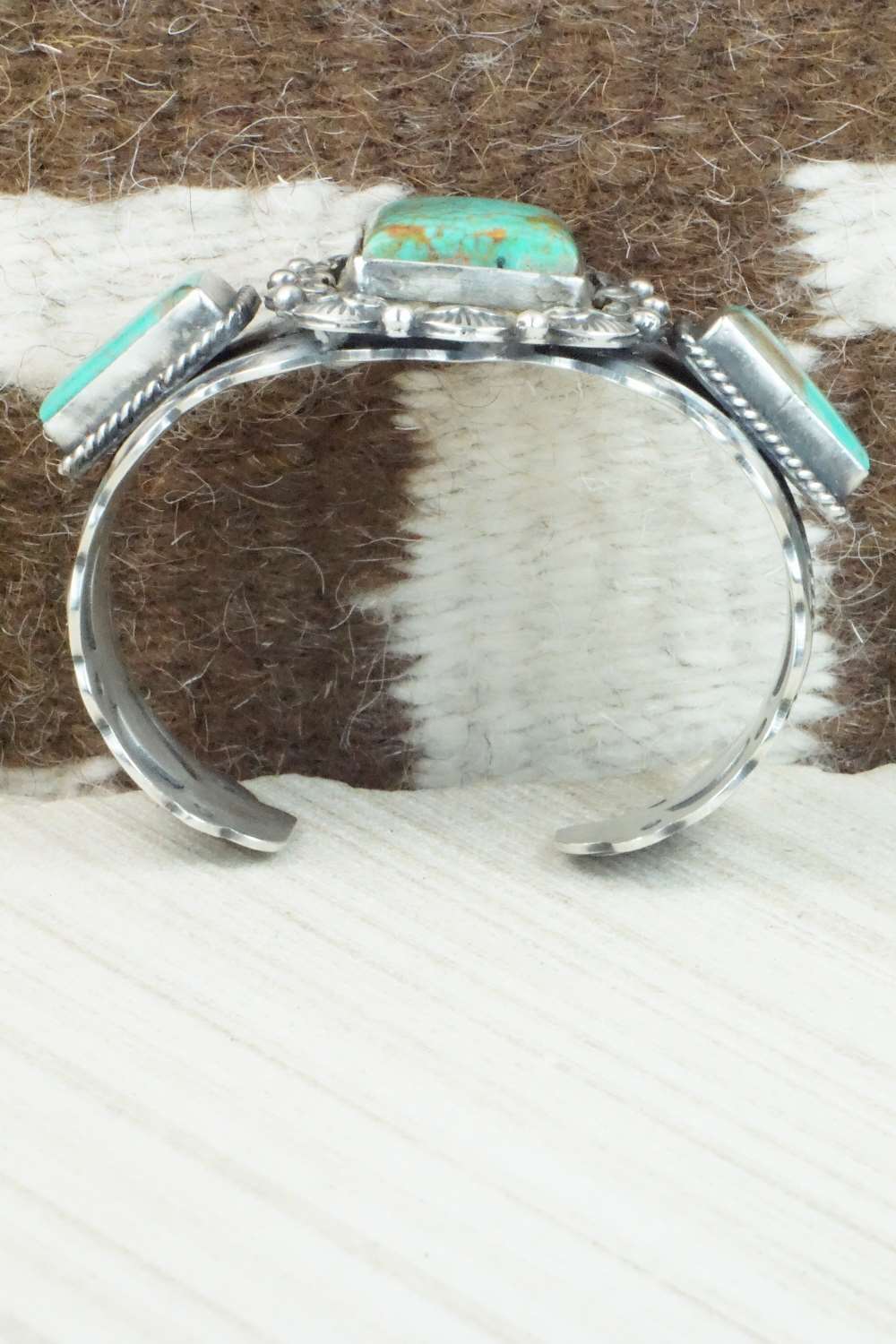 Turquoise & Sterling Silver Bracelet - Raymond Delgarito