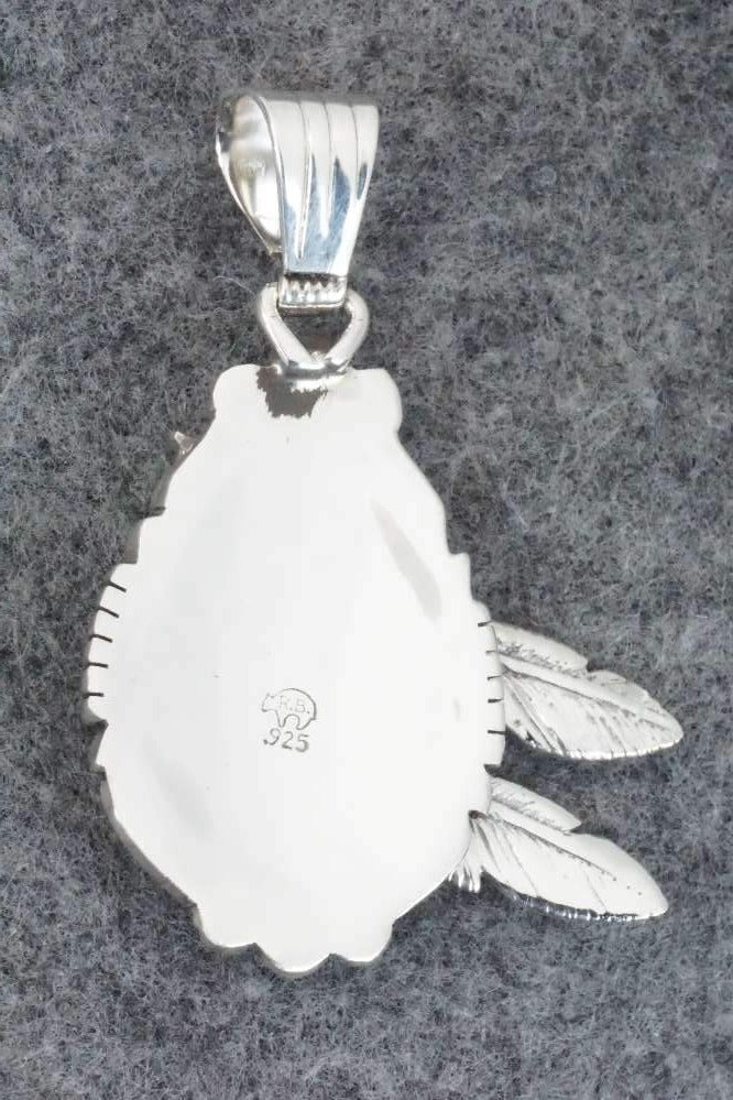Turquoise and Sterling Silver Pendant - Genevieve Francisco