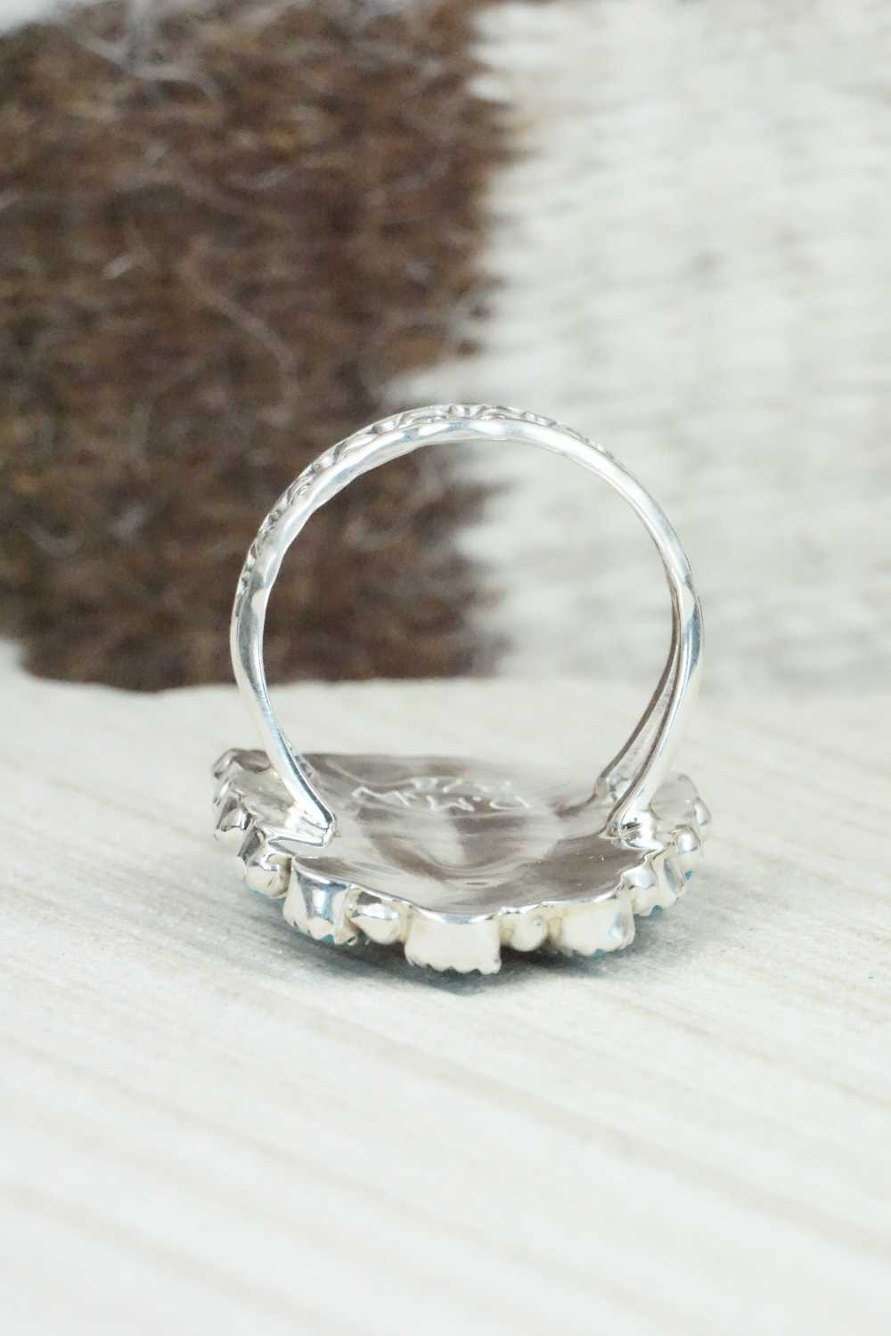 Turquoise and Sterling Silver Ring - Justina Wilson - Size 11