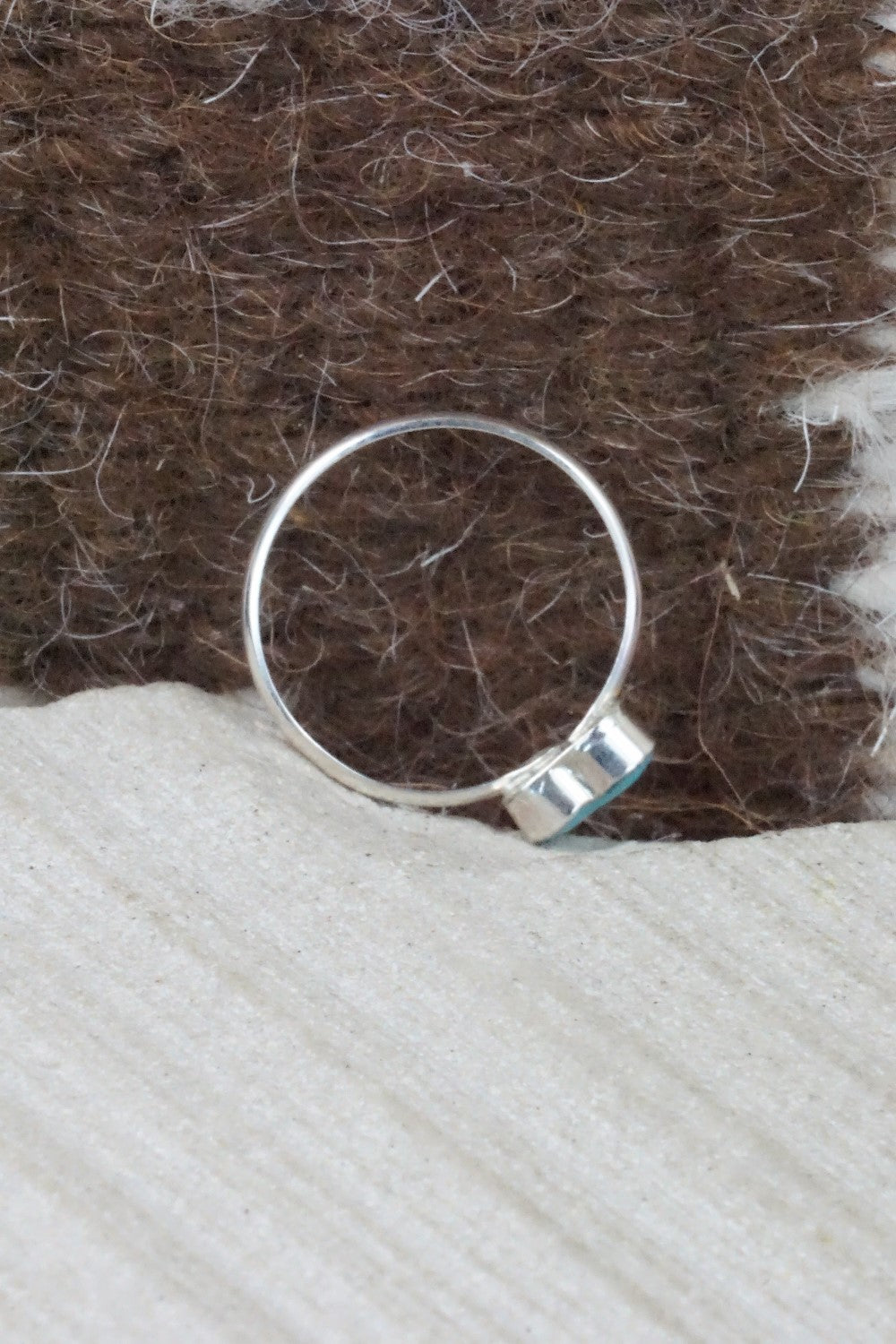 Turquoise & Sterling Silver Ring - A Lalio - Size 5