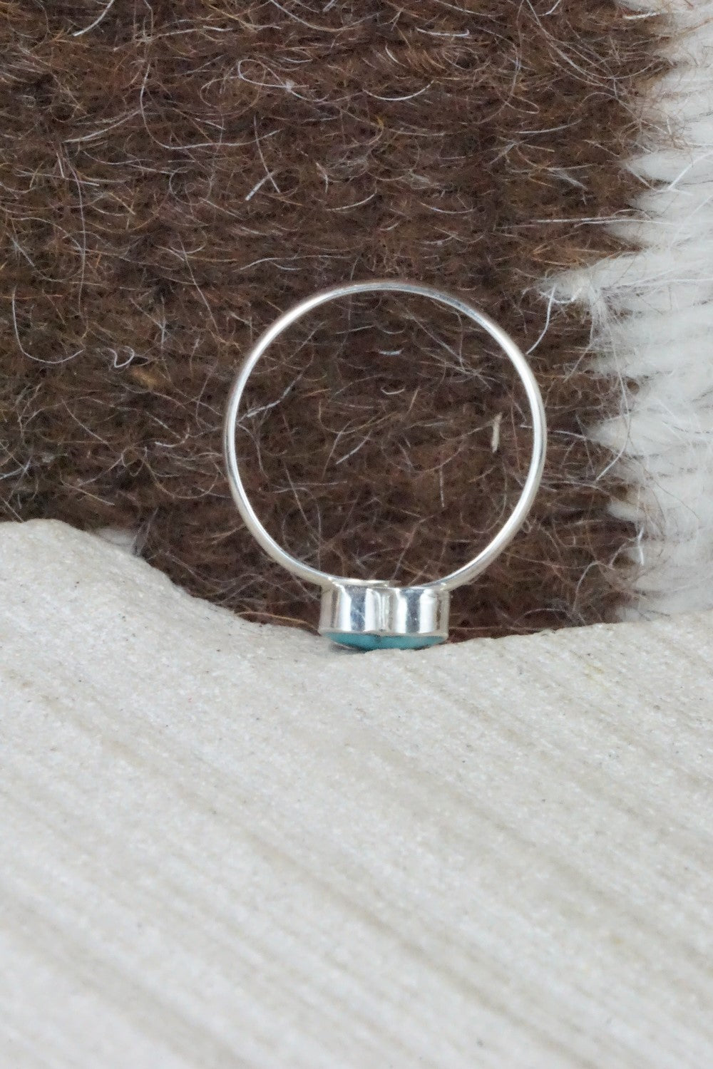 Turquoise & Sterling Silver Ring - A Lalio - Size 5