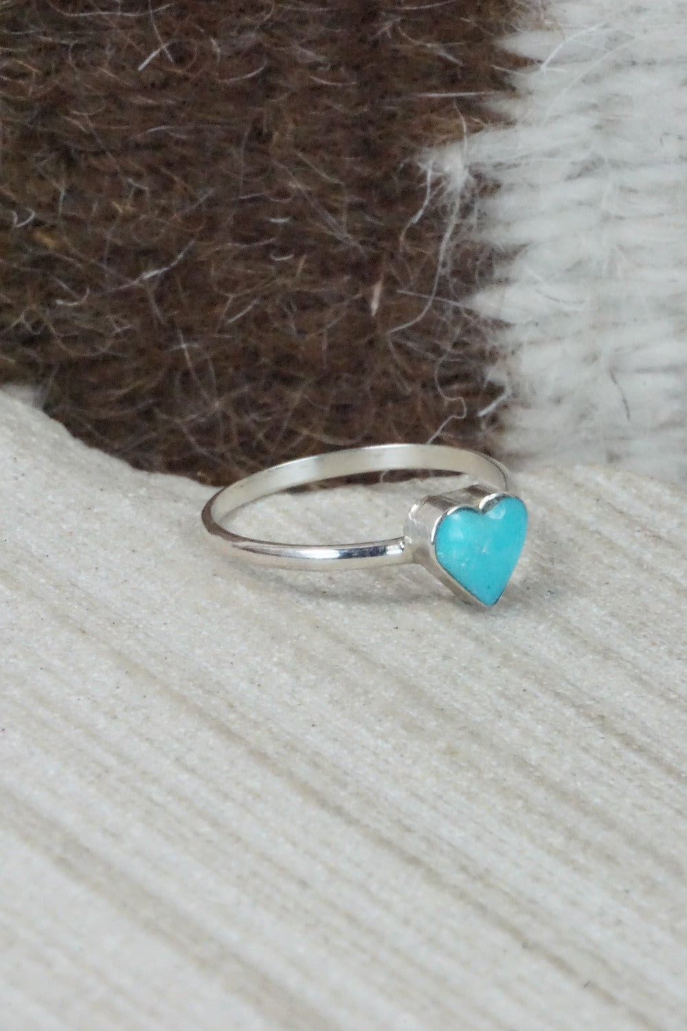 Turquoise & Sterling Silver Ring - A Lalio - Size 7