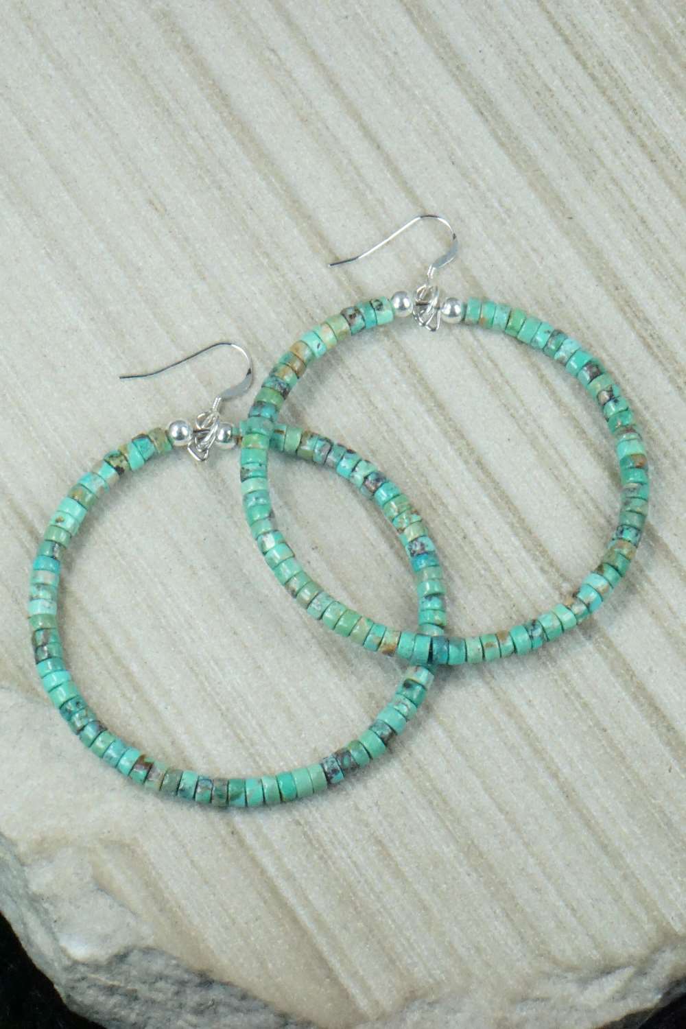Turquoise & Sterling Silver Earrings - Doreen Jake