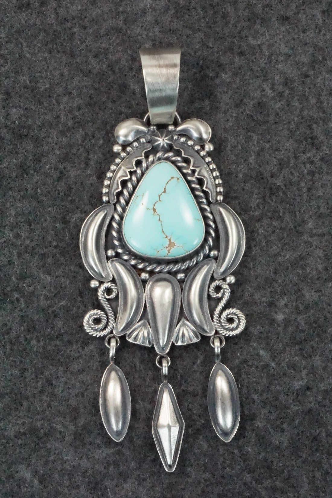 Turquoise and Sterling Silver Pendant - Derrick Gordon