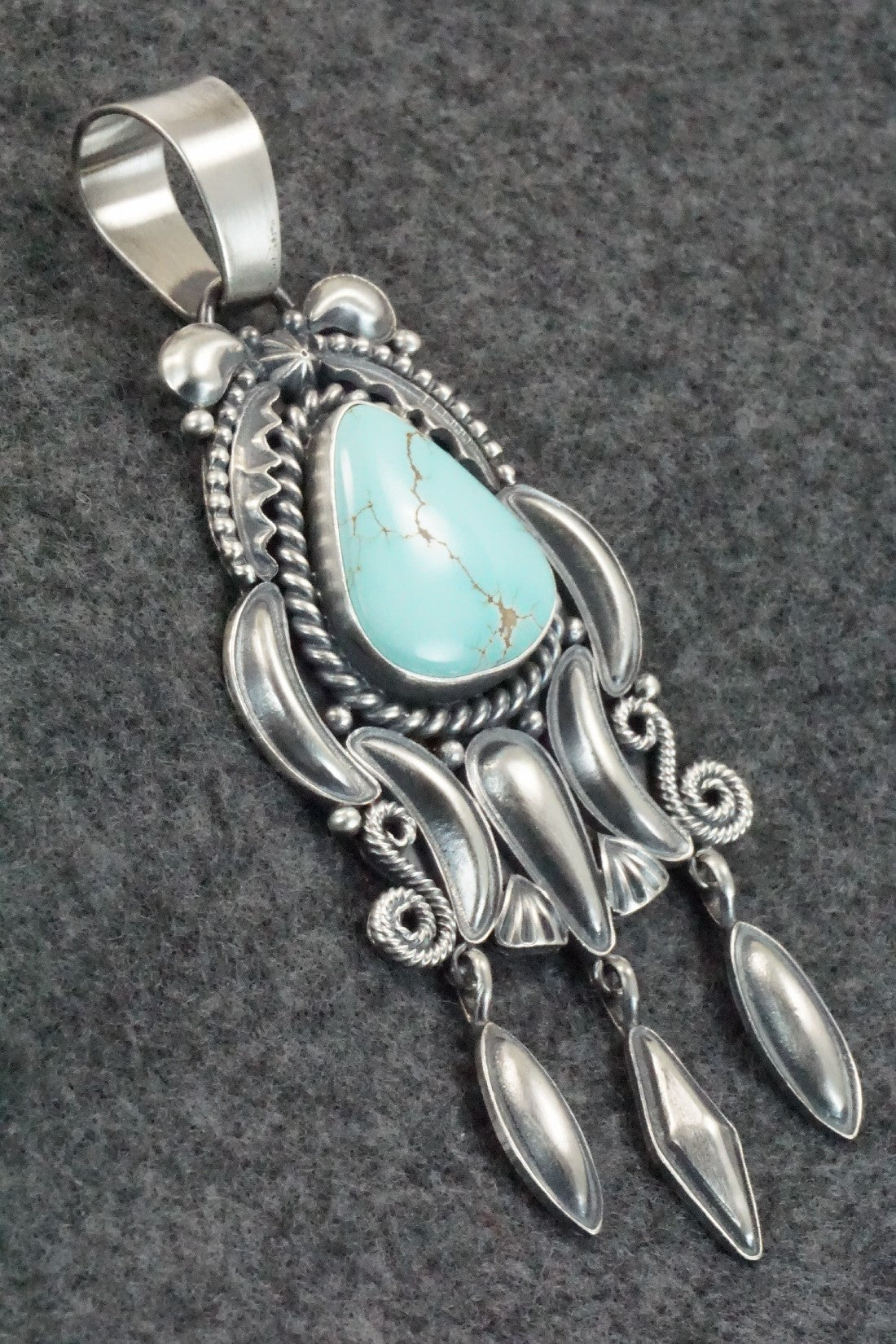 Turquoise and Sterling Silver Pendant - Derrick Gordon