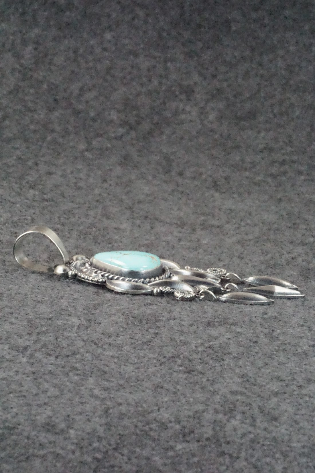 Turquoise and Sterling Silver Pendant - Derrick Gordon