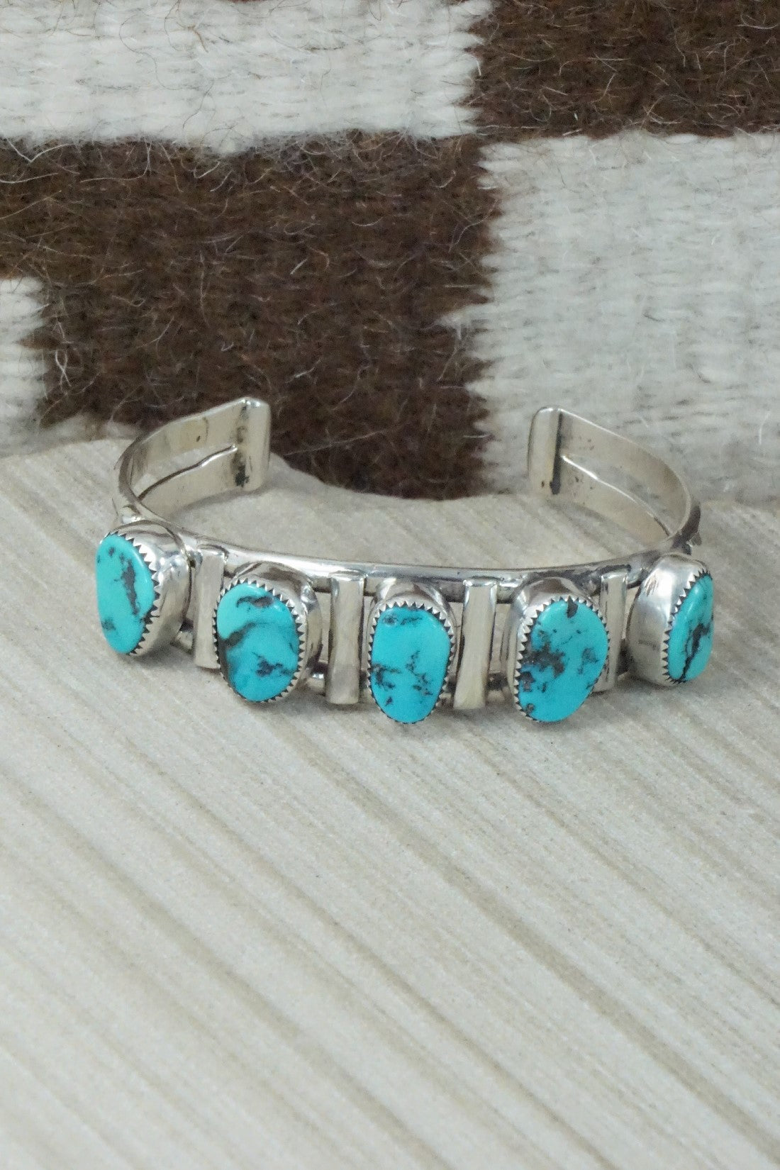 Turquoise & Sterling Silver Bracelet - Priscilla Reeder
