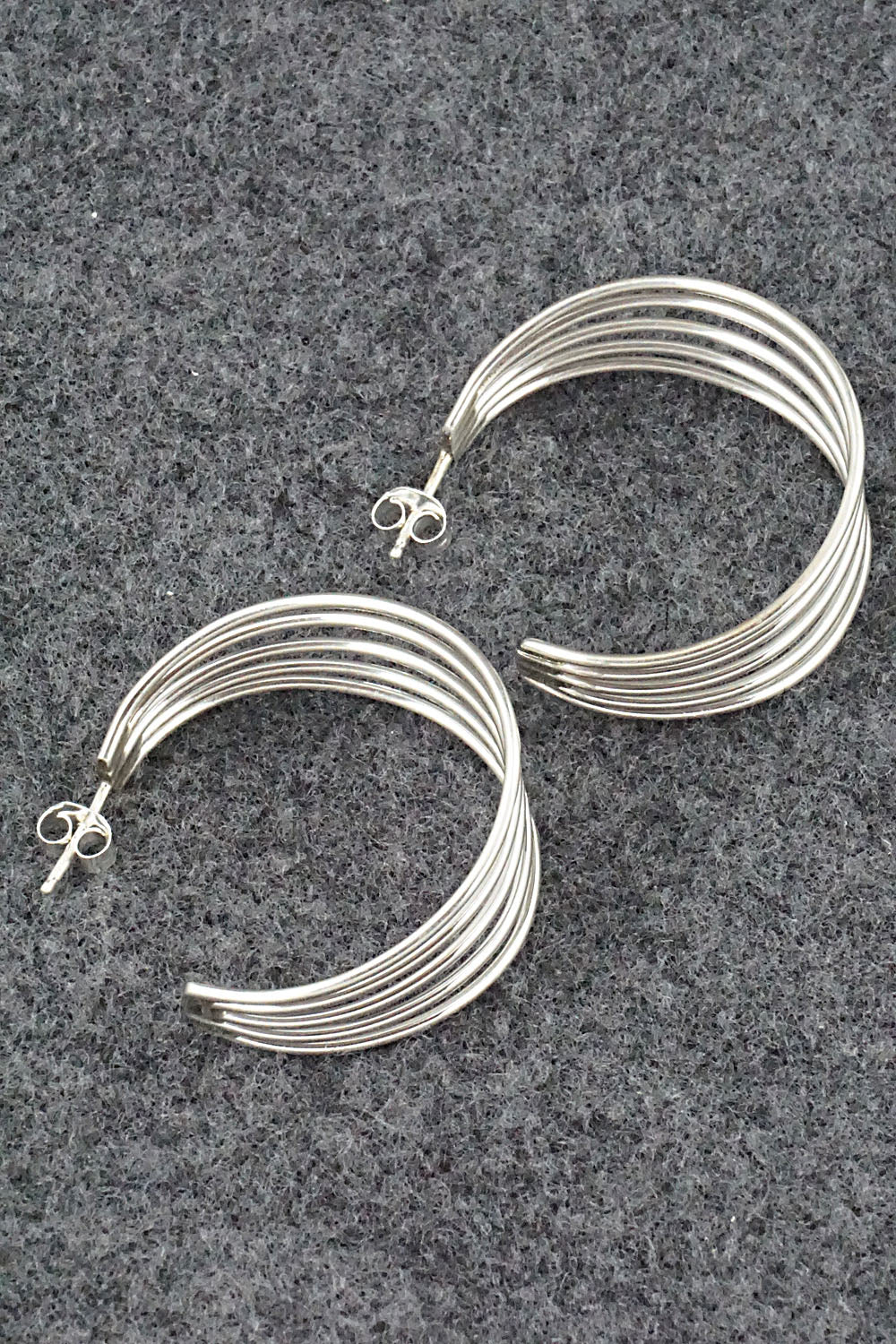 Sterling Silver Hoop Earrings - Elaine Tahe