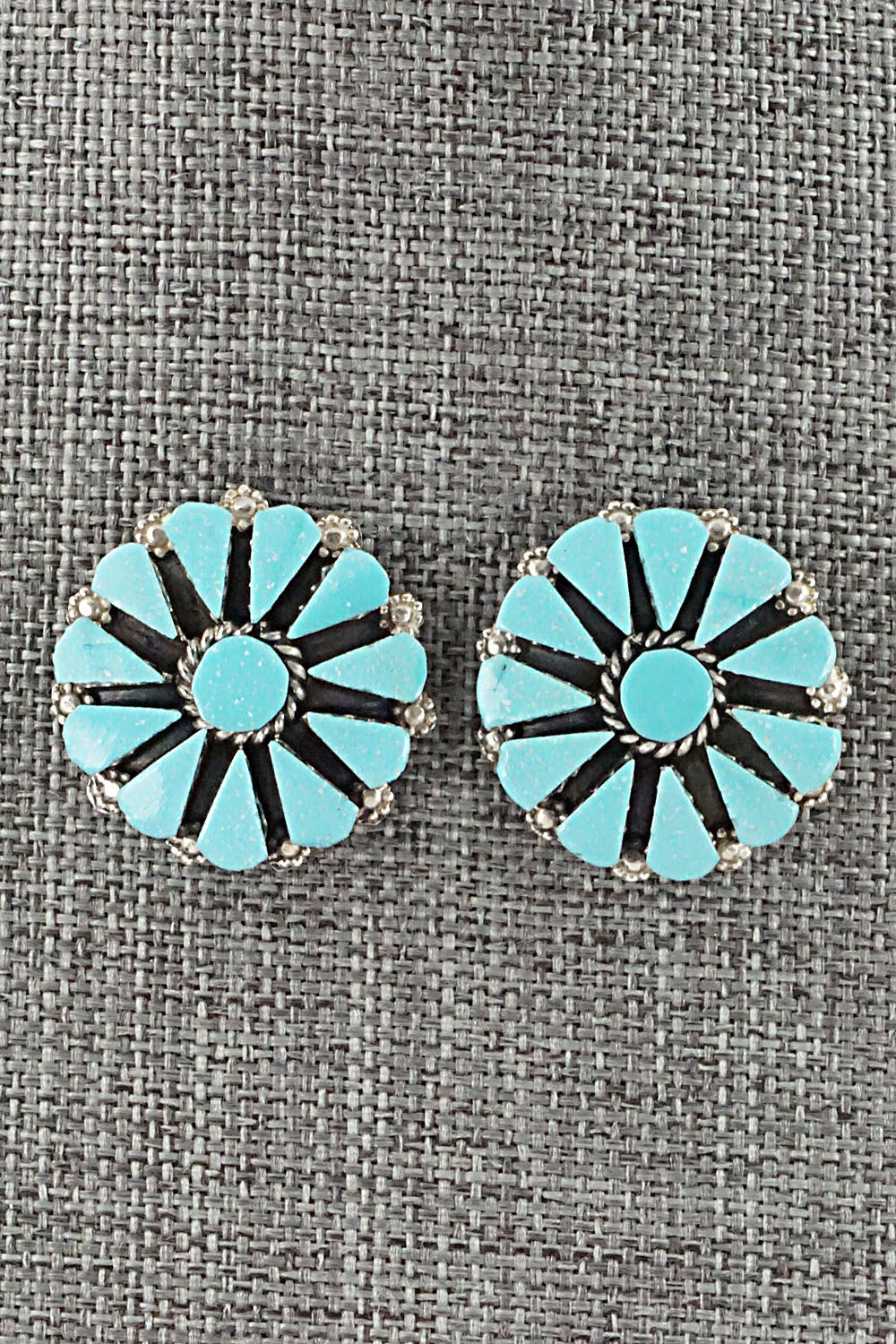 Turquoise & Sterling Silver Earrings - Merlinda Chavez