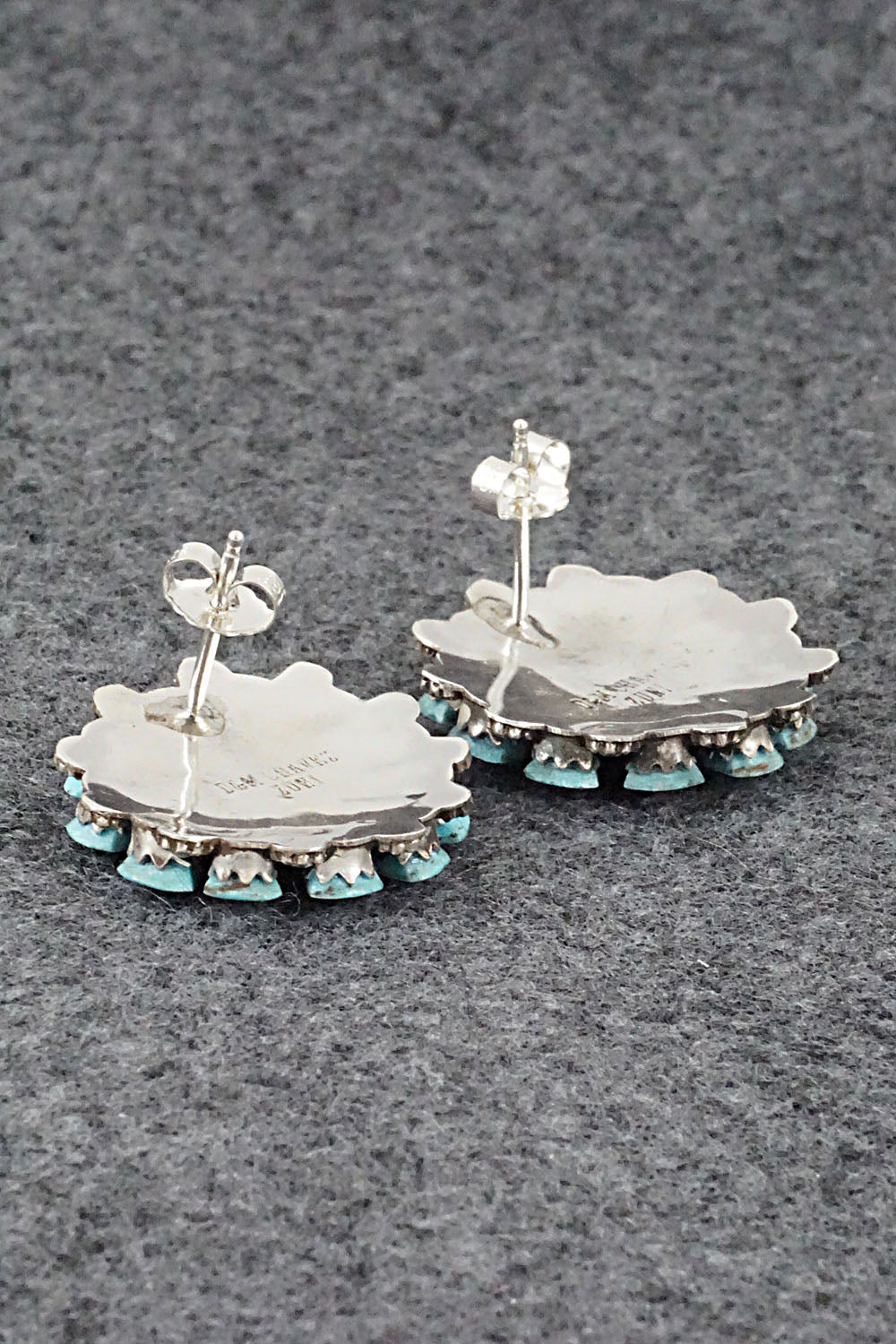 Turquoise & Sterling Silver Earrings - Merlinda Chavez
