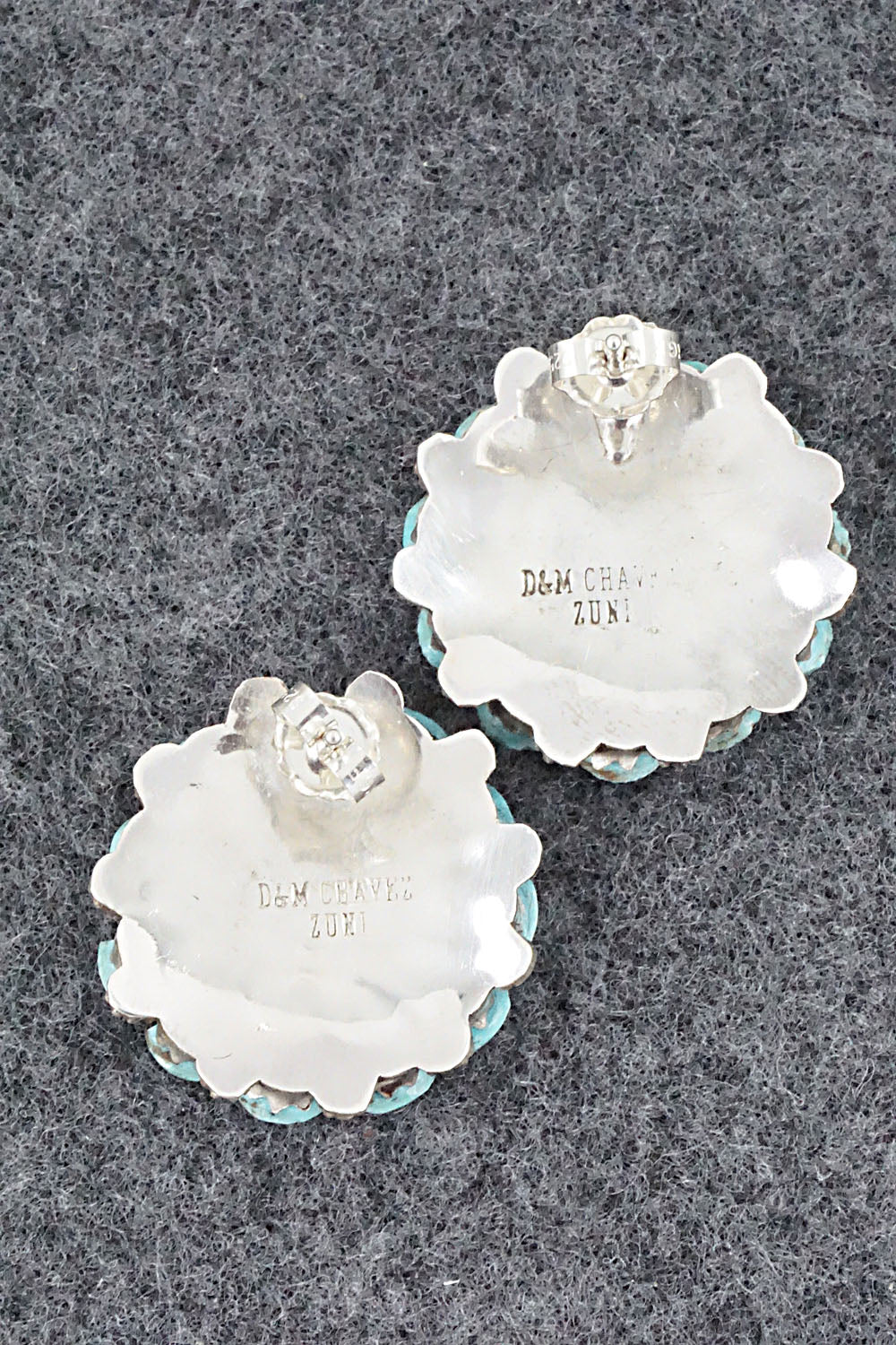 Turquoise & Sterling Silver Earrings - Merlinda Chavez