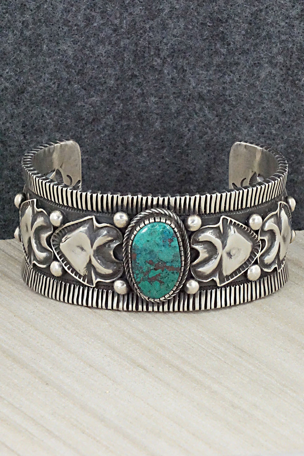 Chrysocolla & Sterling Silver Bracelet - Roland Dixson