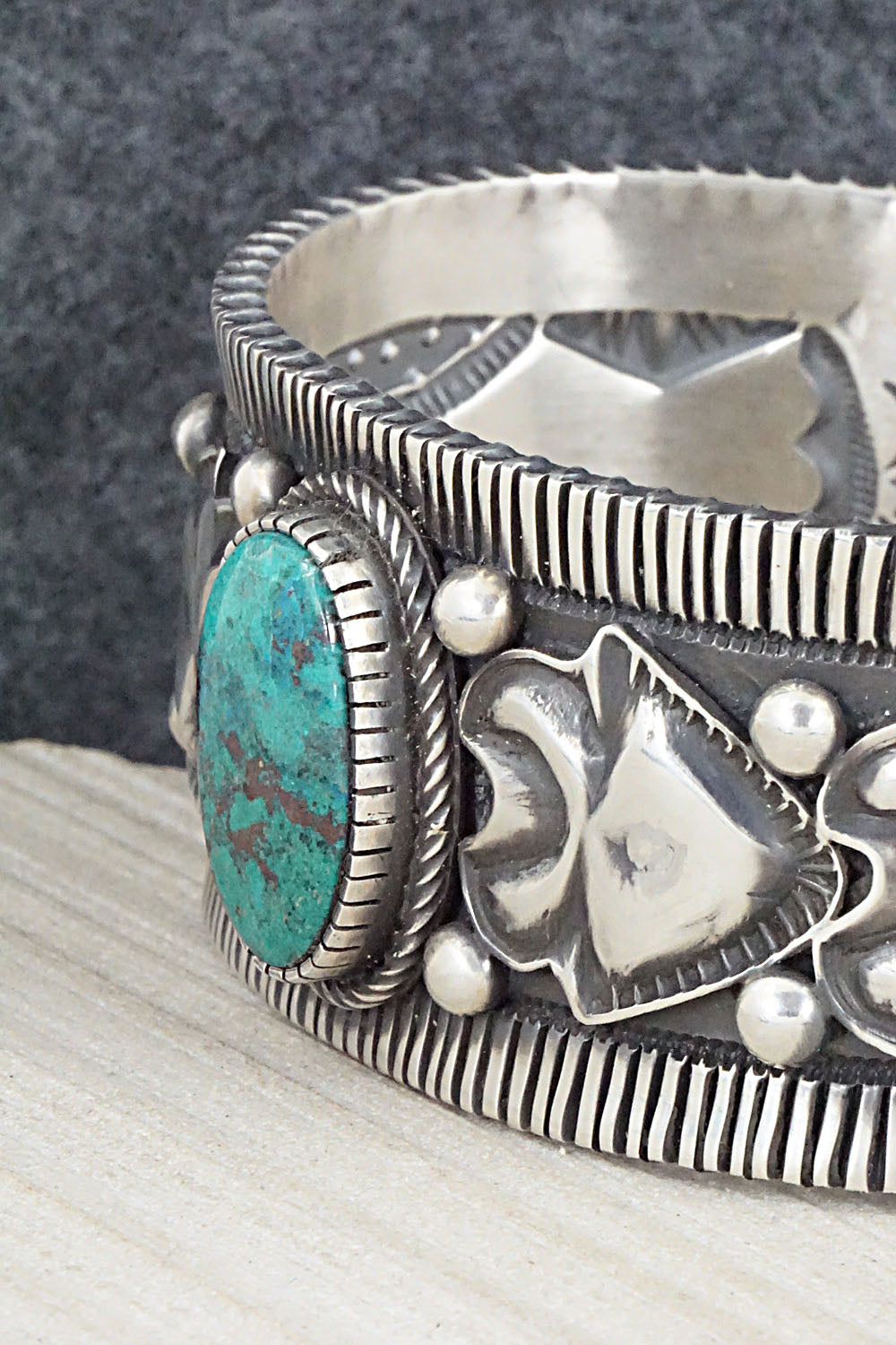 Chrysocolla & Sterling Silver Bracelet - Roland Dixson